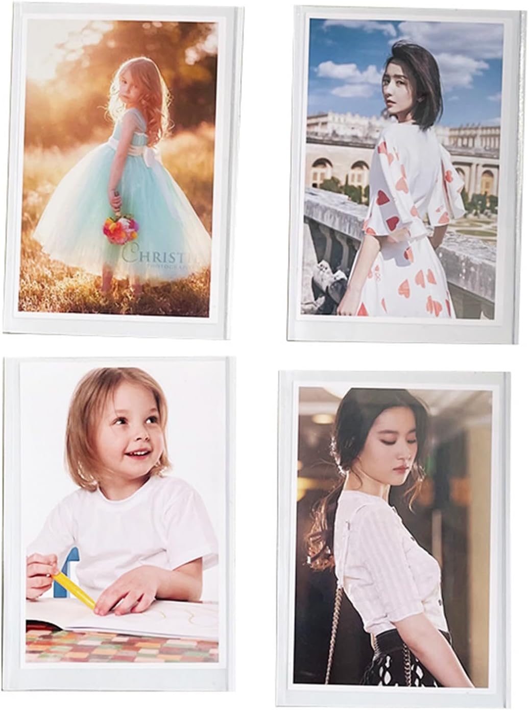 5 Pack Magnetic Picture Frames for Refrigerator, Holds 4 x 6 Inches Photos, Magnet Picture Frames for Fridge, White