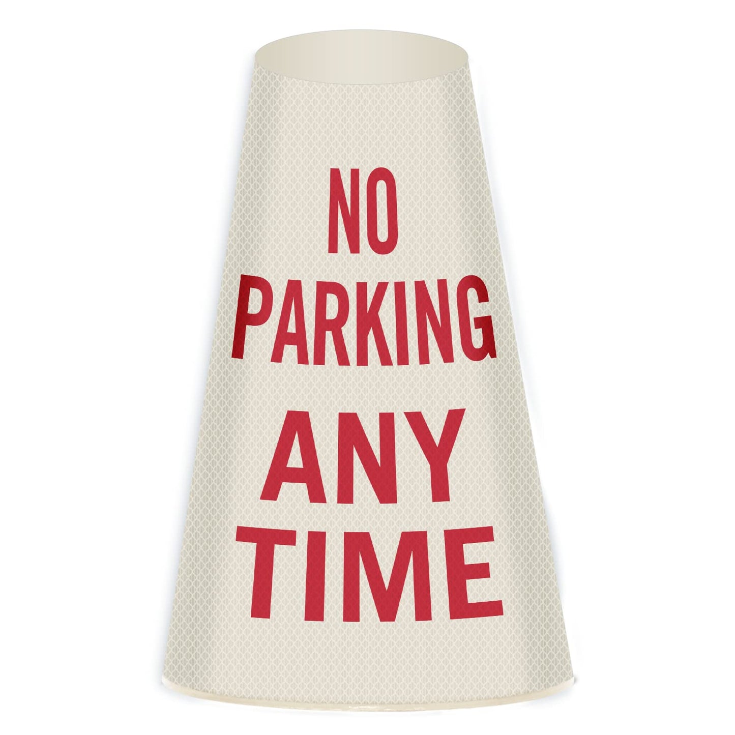 SmartSign “No Parking Any Time” Bright Reflective Cone Message Sleeve, [Cone Not Included]