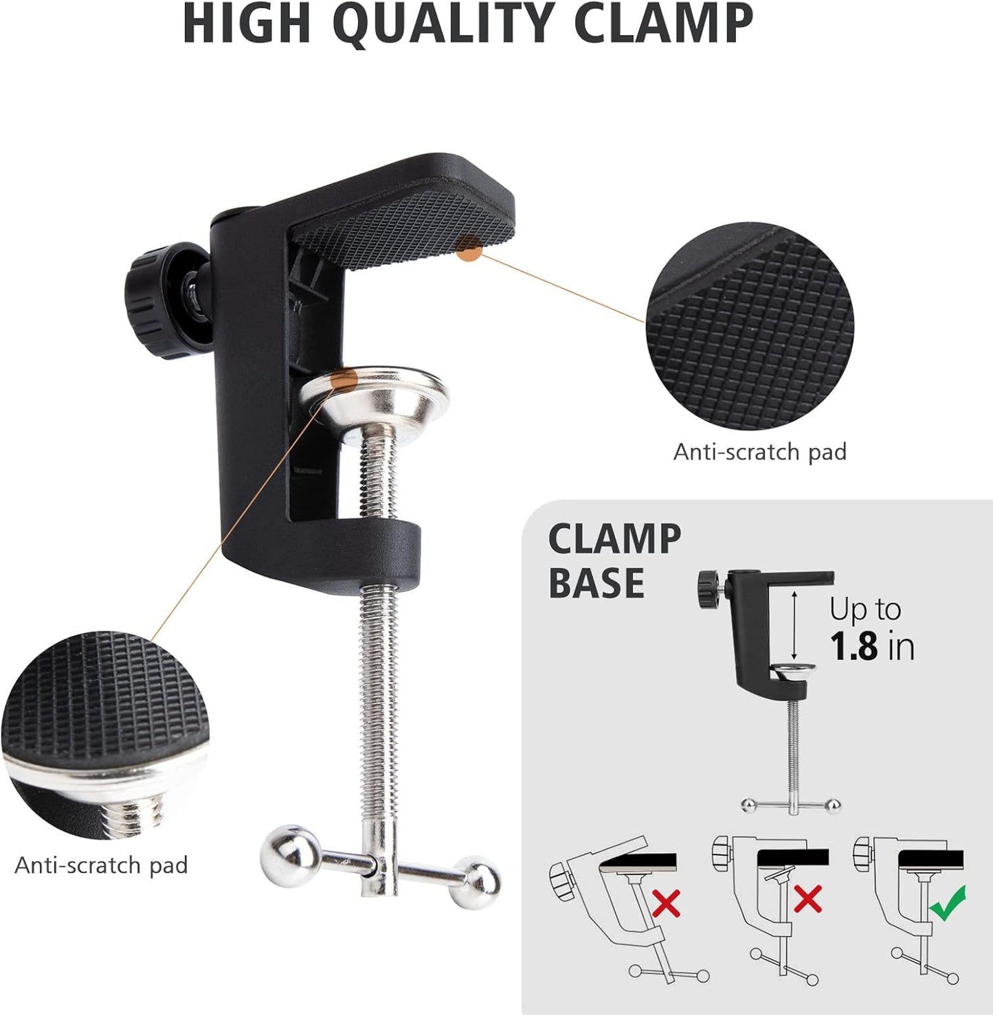 For HyperX QuadCast S White Boom Arm - White Mic Arm Compatible with Hyper x QuadCast, Microphone Boom Arm with Pop Filter, Improve Sound Quality, Mic Boom Arm for Hyperx QuadCast by SUNMON