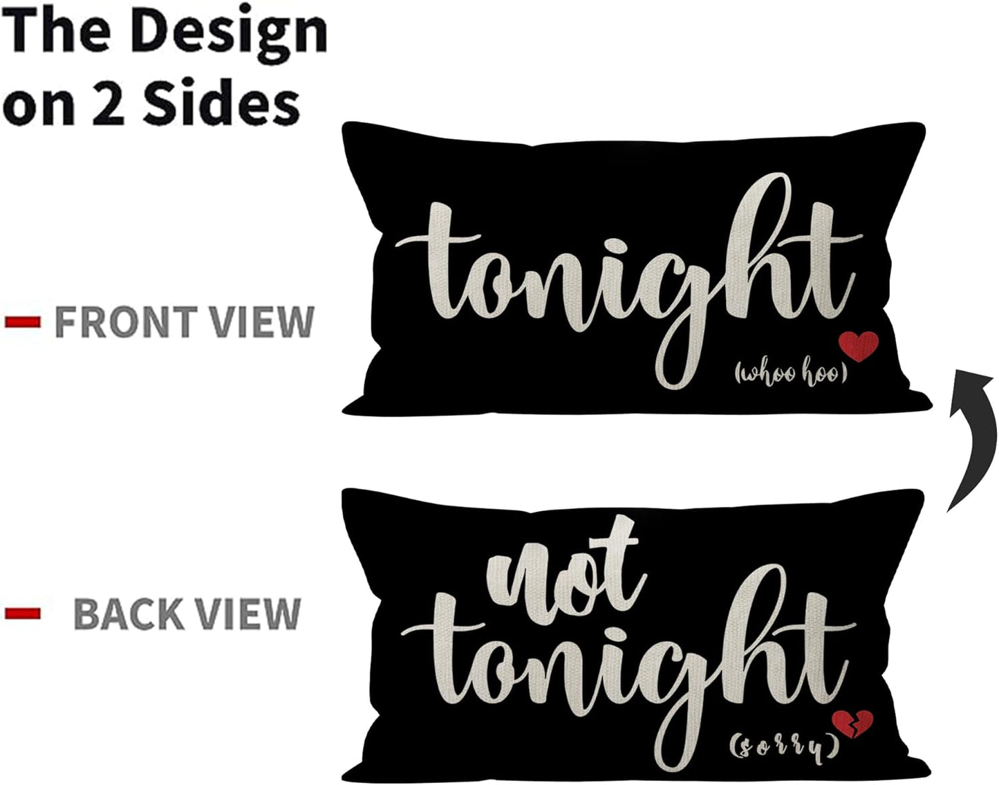 Mancheng-zi Bridal Gift,12x20 Pillow Cover,Bridal Shower Gifts,Funny Couples Reversible Linen Pillow Cover, Bachelorette Party Gifts,Bridal Gifts for Bride,Wedding Gifts for Bride(Black)