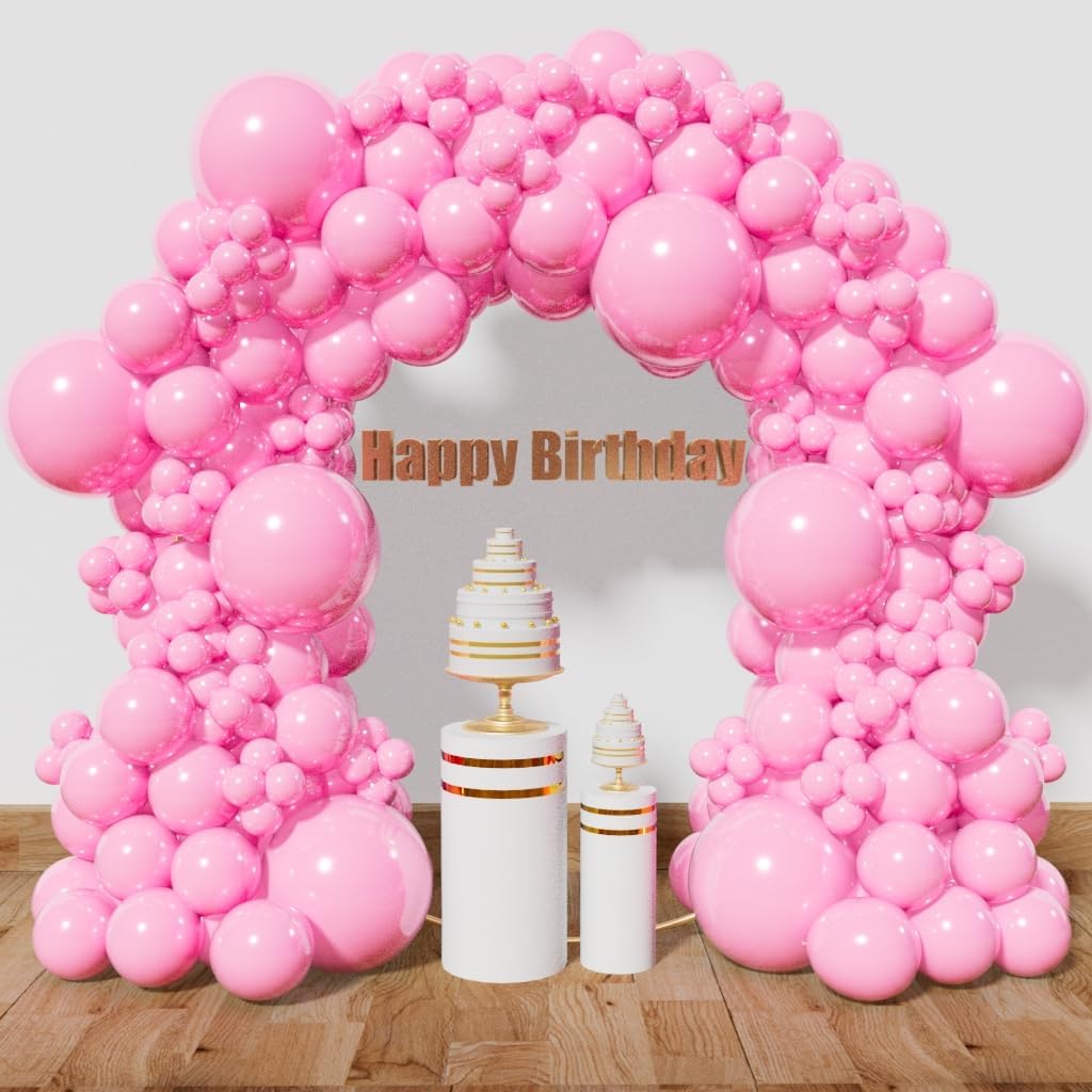 KAWKALSH Pink Balloon Arch Kit 111Pcs 18 12 5 Inch Latex Party Balloons Garland for Birthday Baby Shower Wedding Engagement Anniversary Christmas Party Decorations