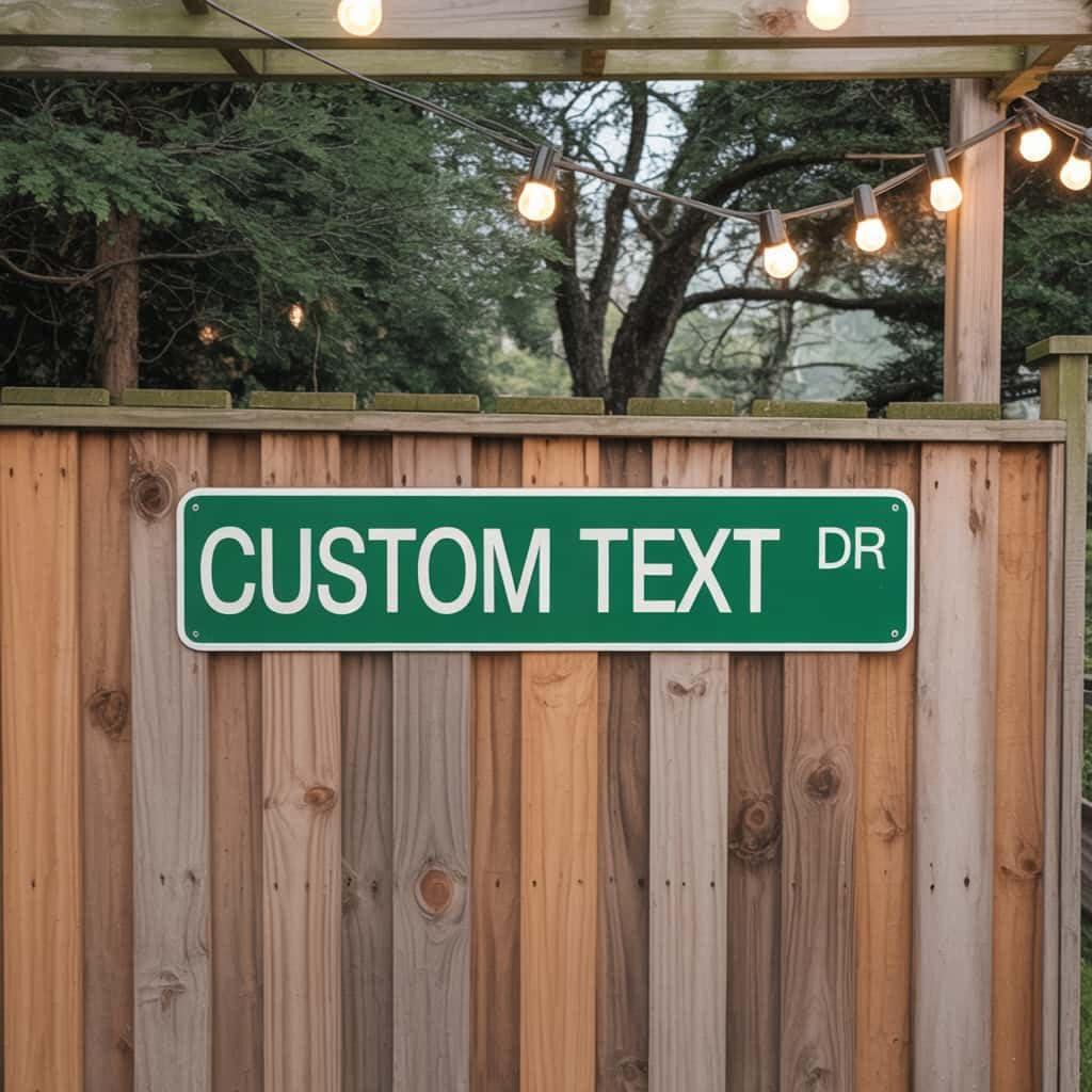 Custom Street Reflective Sign, Personalized Metal Road Sign, Single/Double Sided, 8x24 Inch, Outdoor Fade-Resistant .040 Aluminum