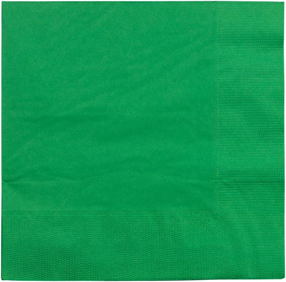 JAM PAPER Medium Lunch Napkins - 6 1/2 x 6 1/2 - Green - 50/Pack
