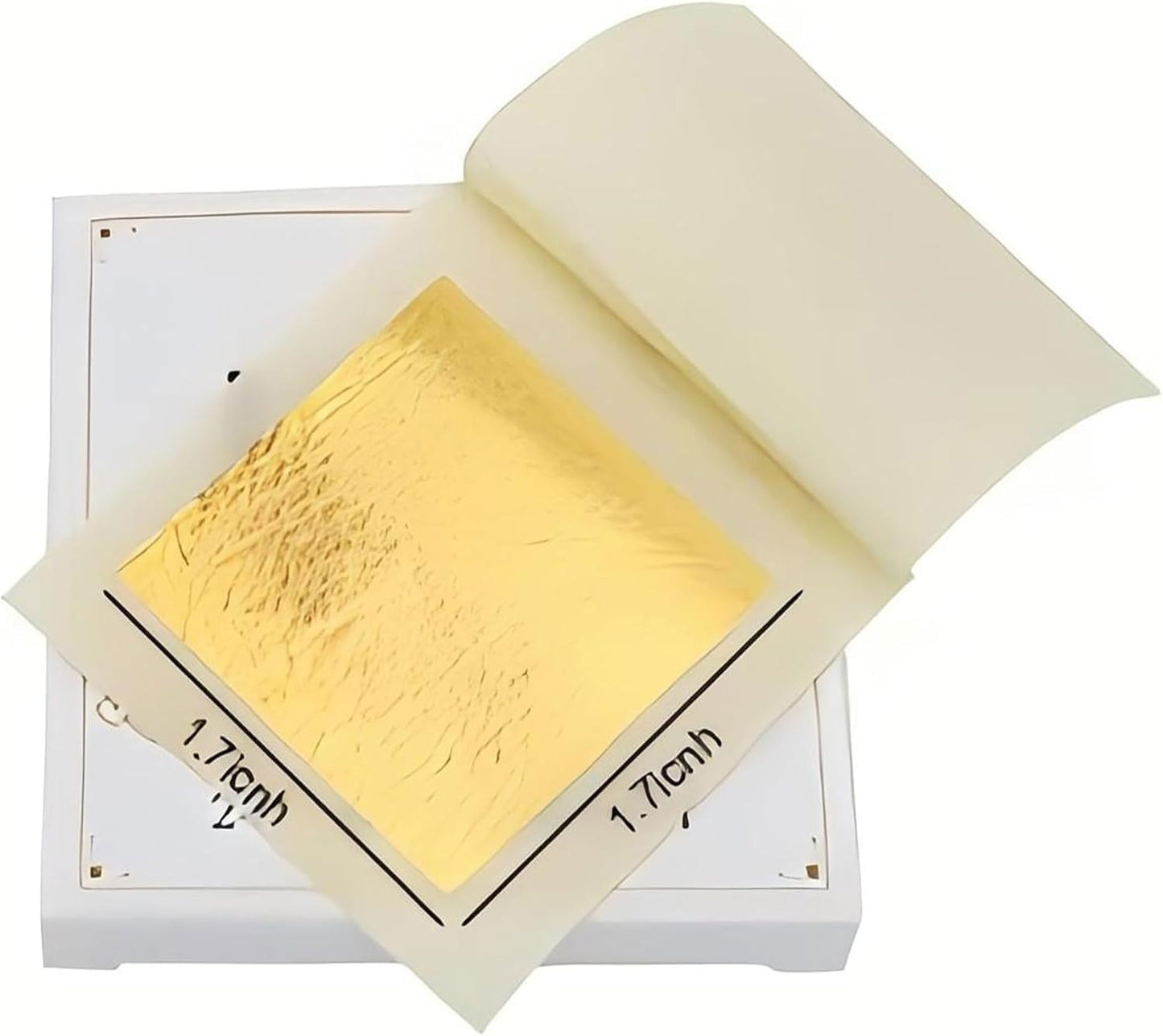 Edible Gold Leaf Sheets, 10 Sheets 1.7" 24kt Gold Foil Edible for Cake Baking, Genuine Food Gold Foil Paper for Cooking, Dessert, Gilding, Craft Art, Holiday Decoration