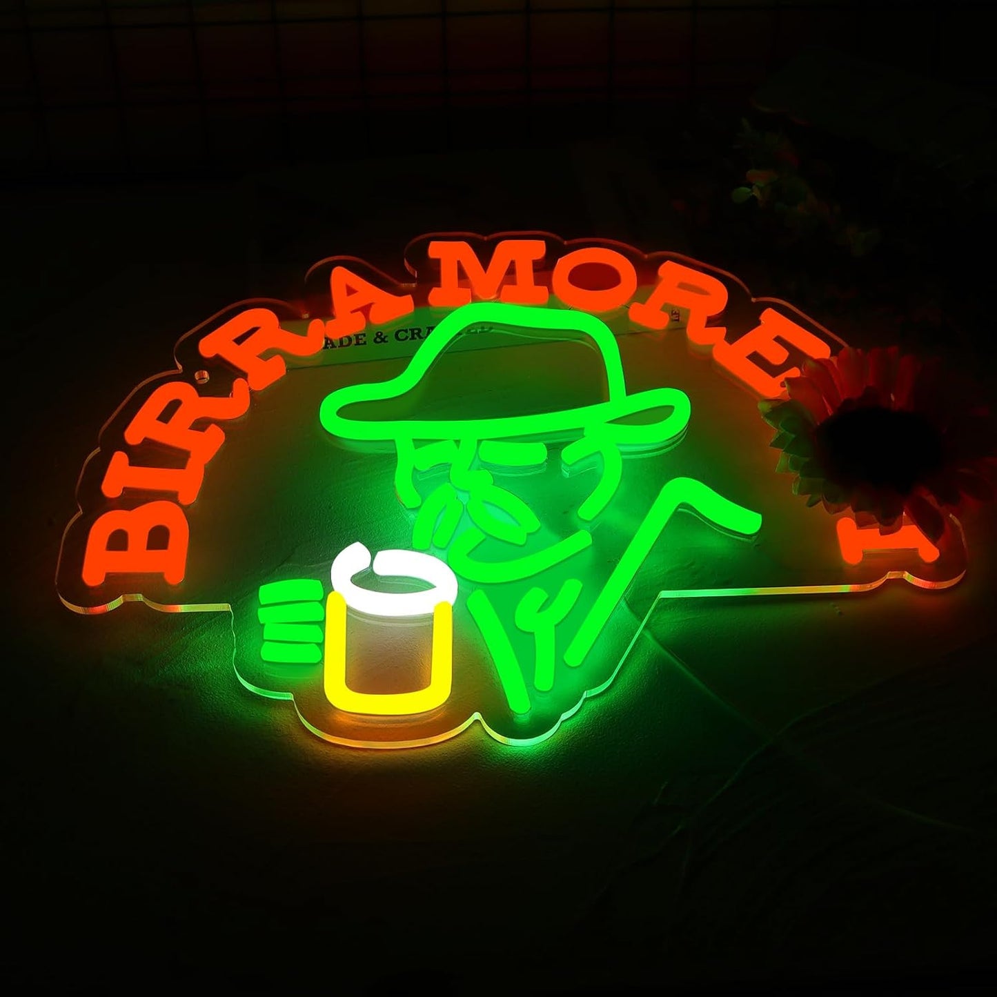 Beer Neon Sign Italian Italy Beer Retro LED Neon Sign for Wall Decor for Man Cave Light Up Sign for Bedroom Home Bar Shop Pub Bistro Party Hotel Game Room Decor Gifts