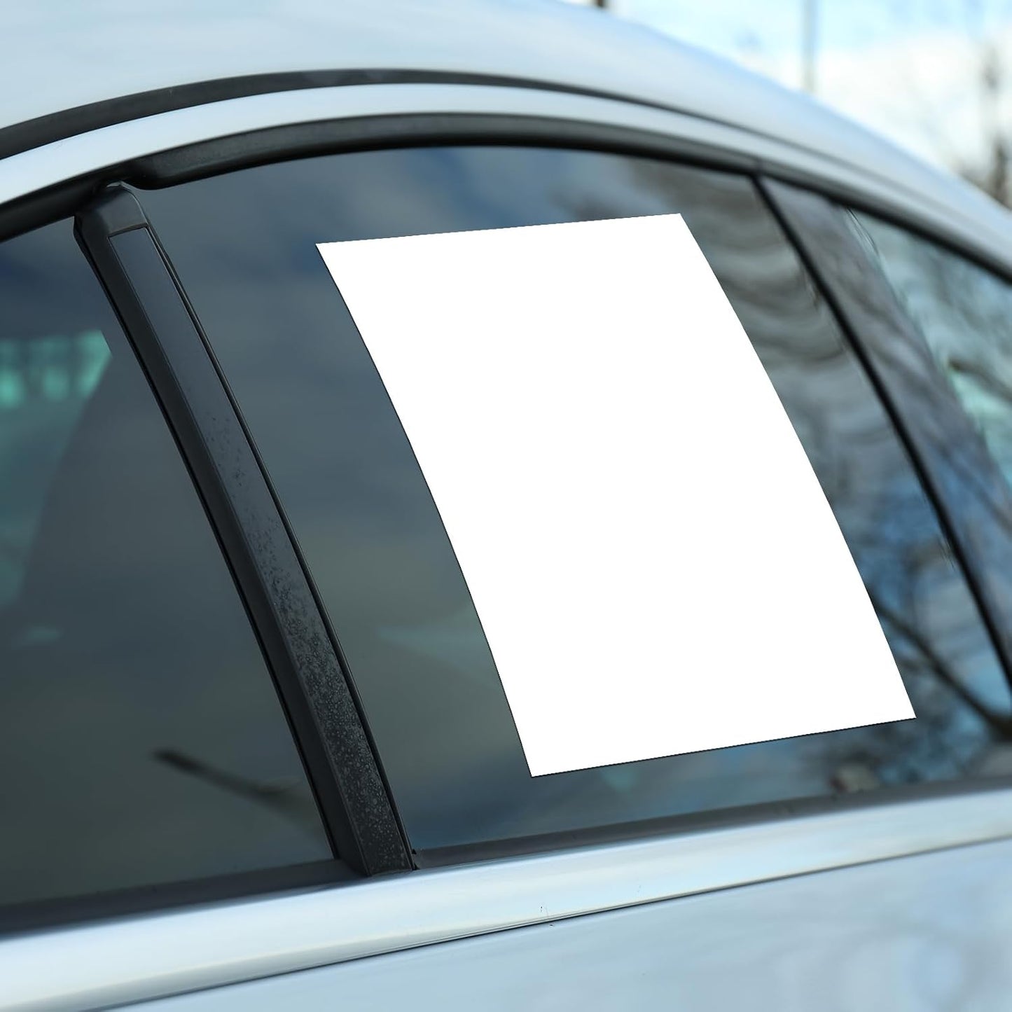 Maitys 100 Pcs Outdoor Window Stickers for Car Dealers 8.5" x 11" Plain White Blank Paper with Sticker