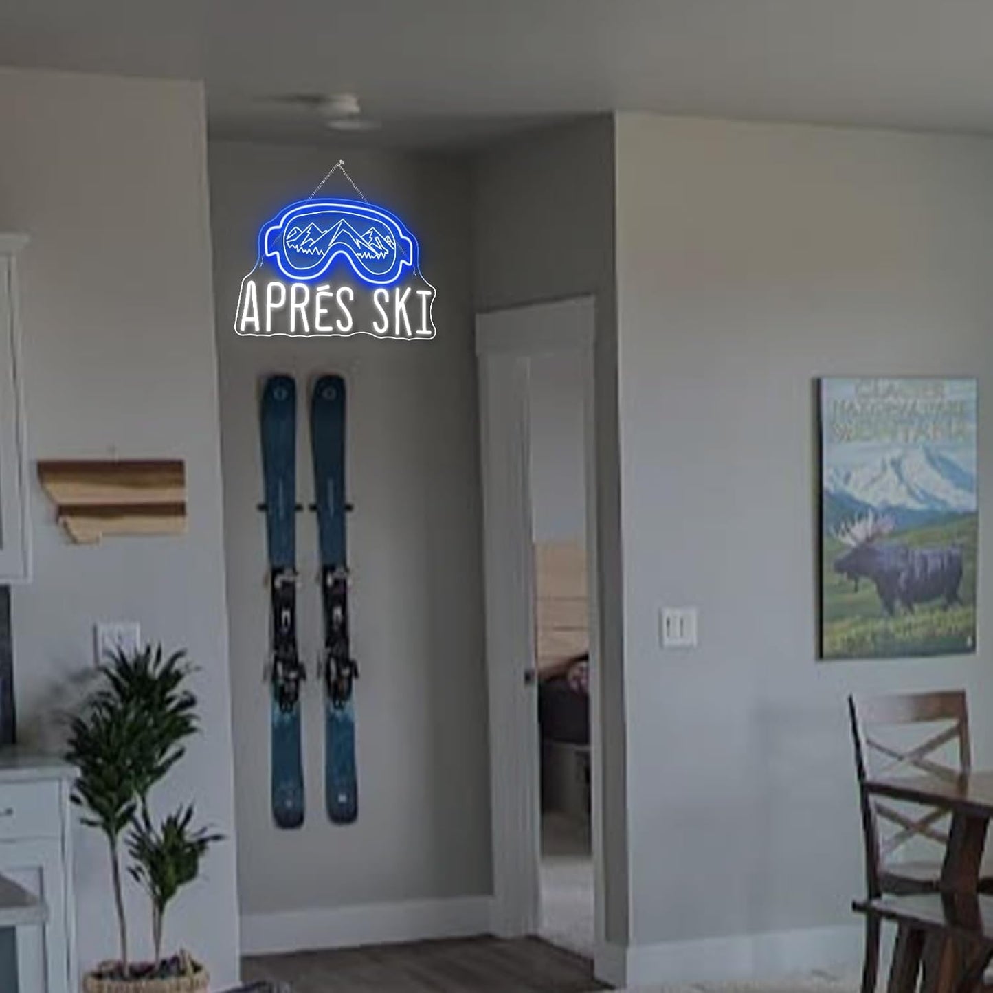 Ski Goggles Neon Sign Skiing Neon Signs for Wall Decor Winter Led Neon Light Sign for Bedroom Skiing Enthusiast Party Snow Equipment Store Shop