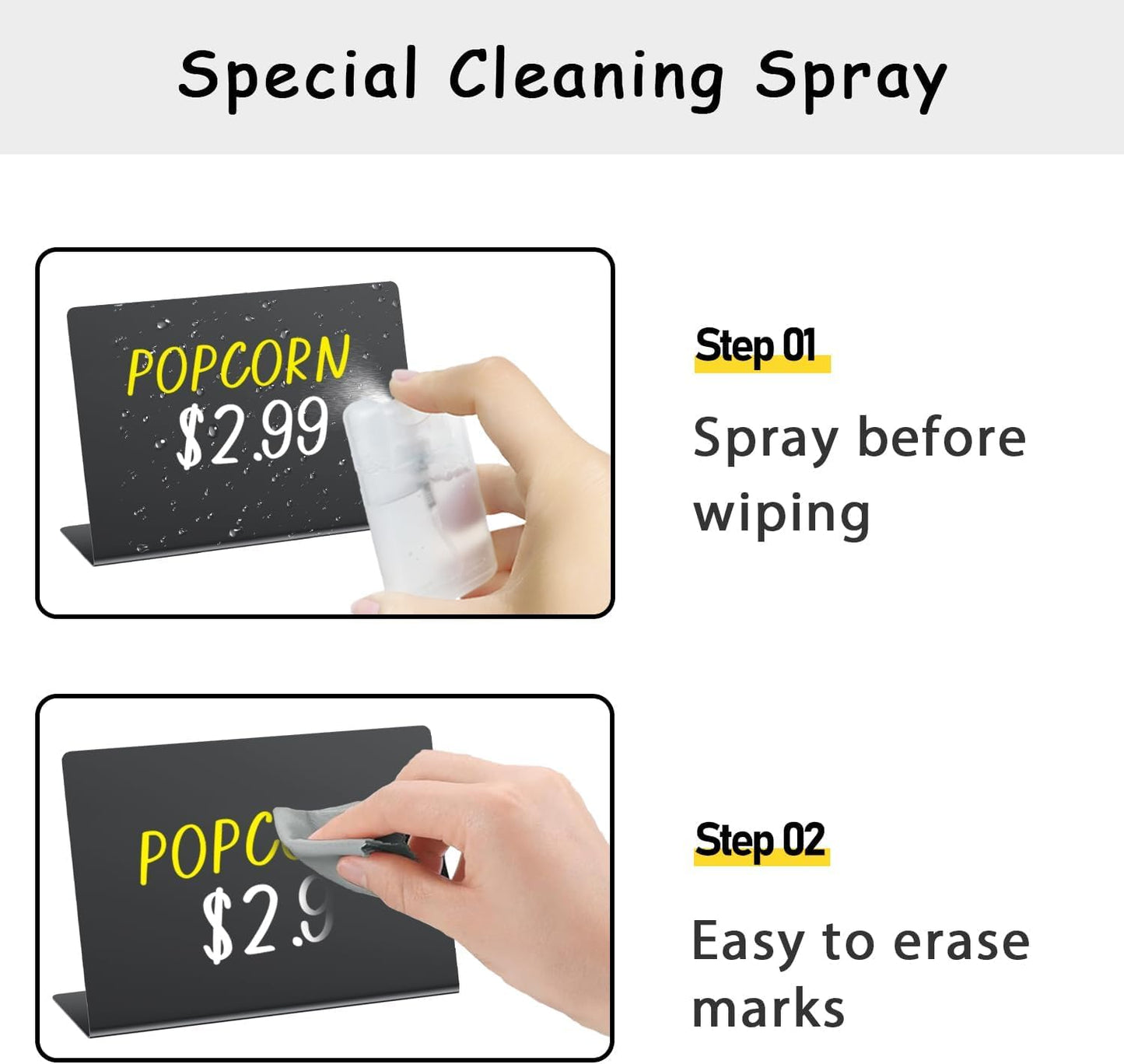 PigPotParty 18 Pcs 4"x3" Mini Food Labels for Party Buffet - Mini Chalkboard Signs for Food Display - Food Labels - Table Name Tags - Wedding Place Cards - Include 2 Wet Erase Markers