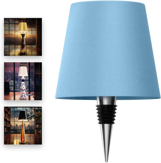 Wireless Bottle Lamp PRIDOLA for Any Type of Bottle, LED Bottle Lamp for Indoor & Outdoor, 100% Waterproof, Adjustable Brightness and Light Temperature 3000-6000K, Wireless & Rechargeable (Blue)