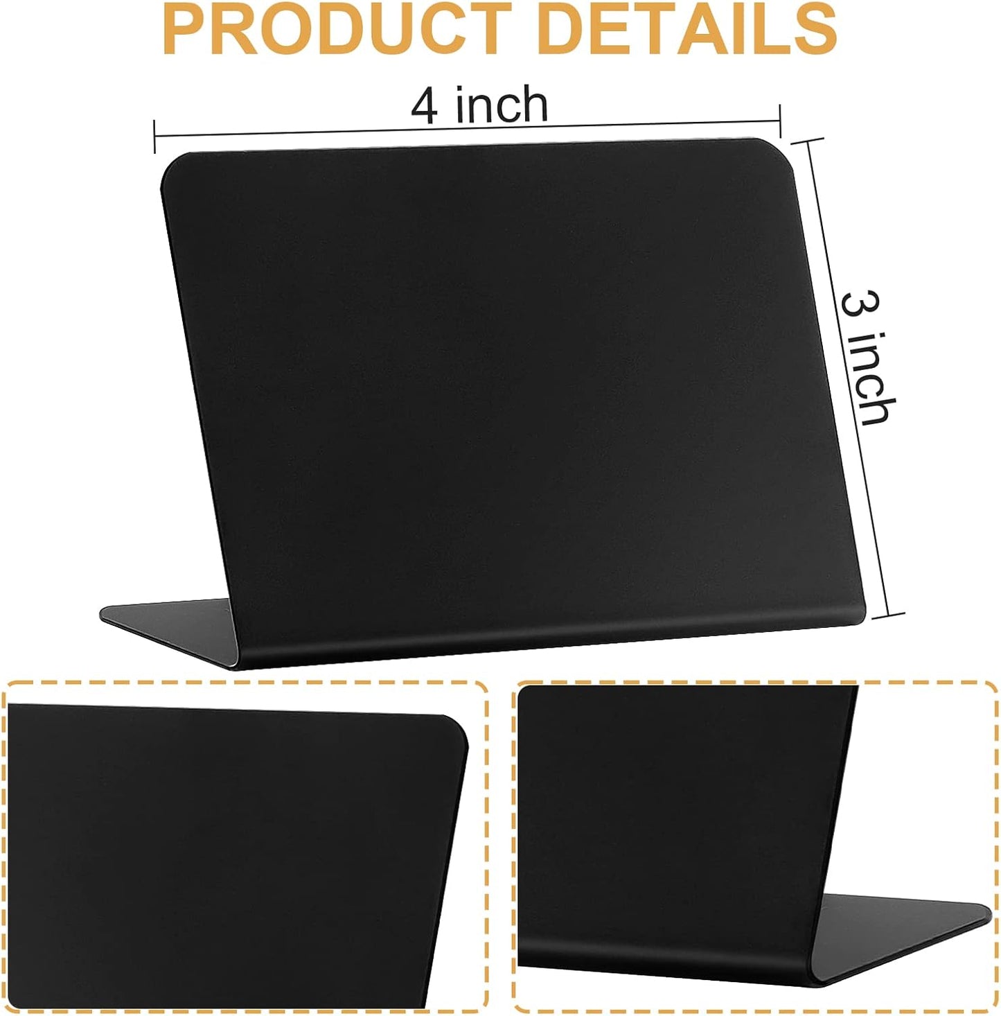 20 Pack Mini Chalkboard Signs for Food, ALOTCHE Tabletop Chalkboard Labels L-Shaped Rustic Tabletop Buffet Table Signs for Weddings, Birthday Parties, Message Board Signs, Bakery and Retail