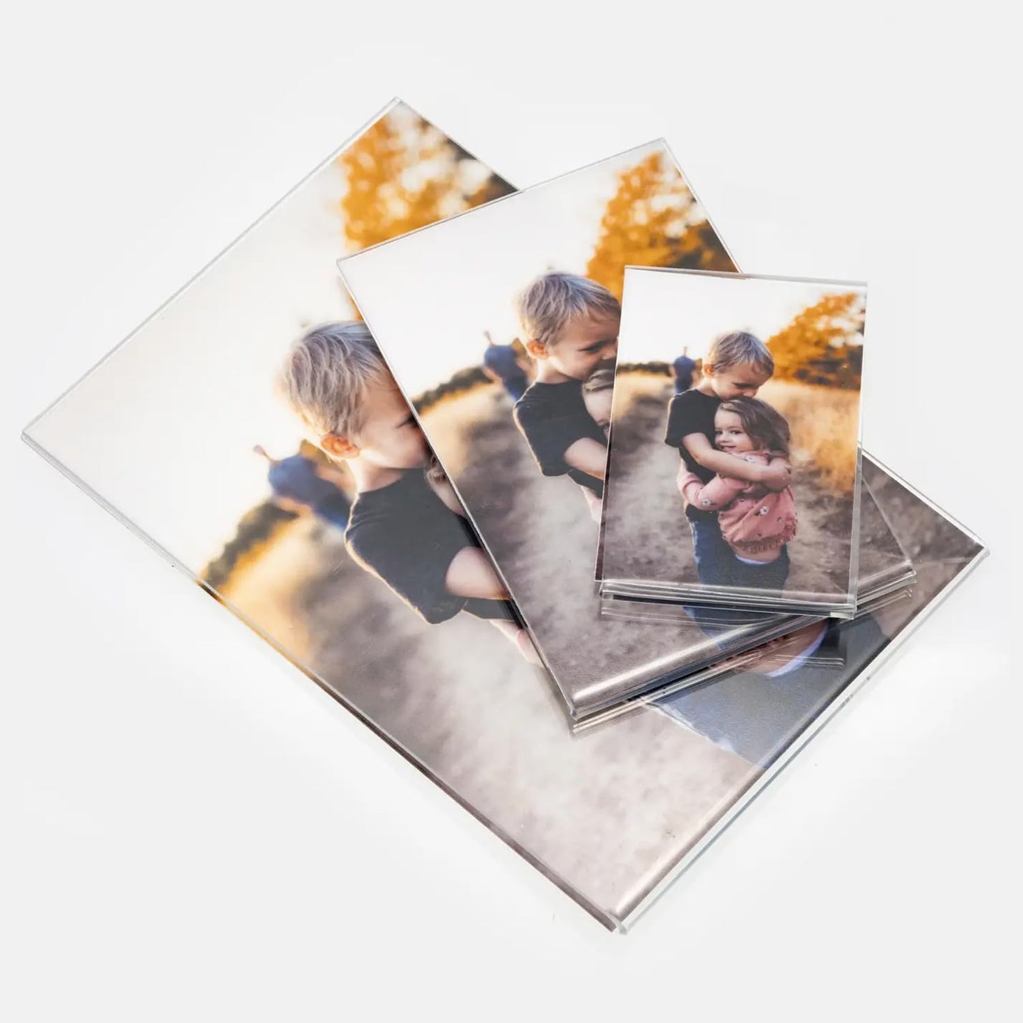 8 Pcs Magnetic Picture Frames for Refrigerator 2.36 x 3.54 Inch, Acrylic Magnetic Picture Frames, Mini Clear Picture Display Frame