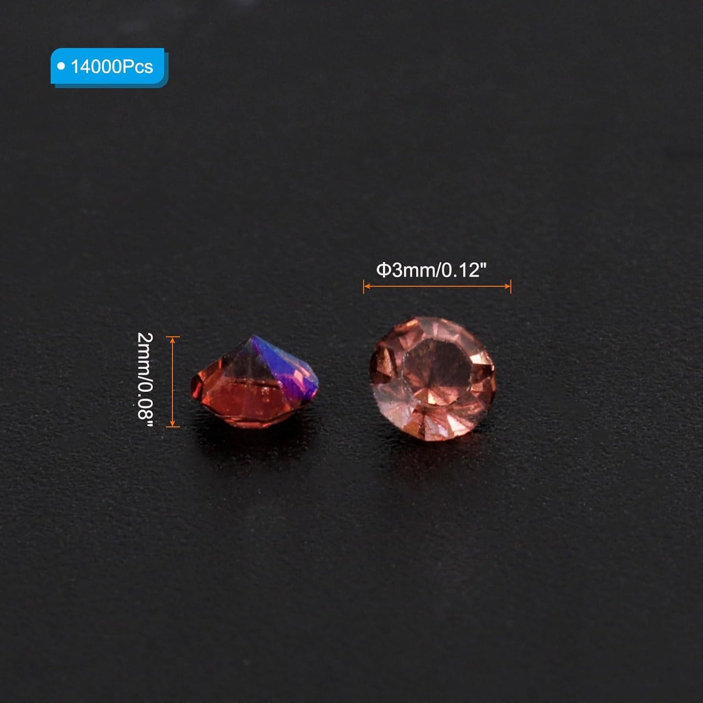 PATIKIL 14000Pcs Wedding Table Scatter Confetti Crystals 3mm Acrylic Diamonds Vase Fillers Gems for Table Centerpiece Decorations Bridal Shower Party, Dark Brown AB