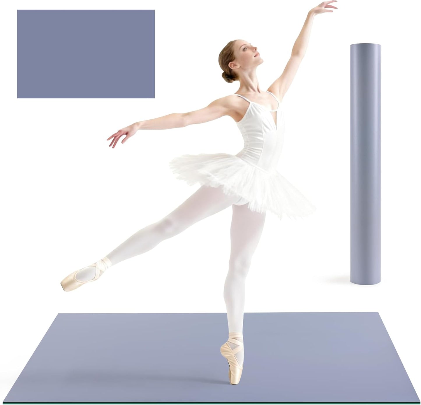 Dance Floor Mat Ballet Dance Floor Heavy-Duty 4MM PE Practice Floor for Ballet, Jazz, and Pop Portable and Non-Slip Dance Flooring for Adults and Kids