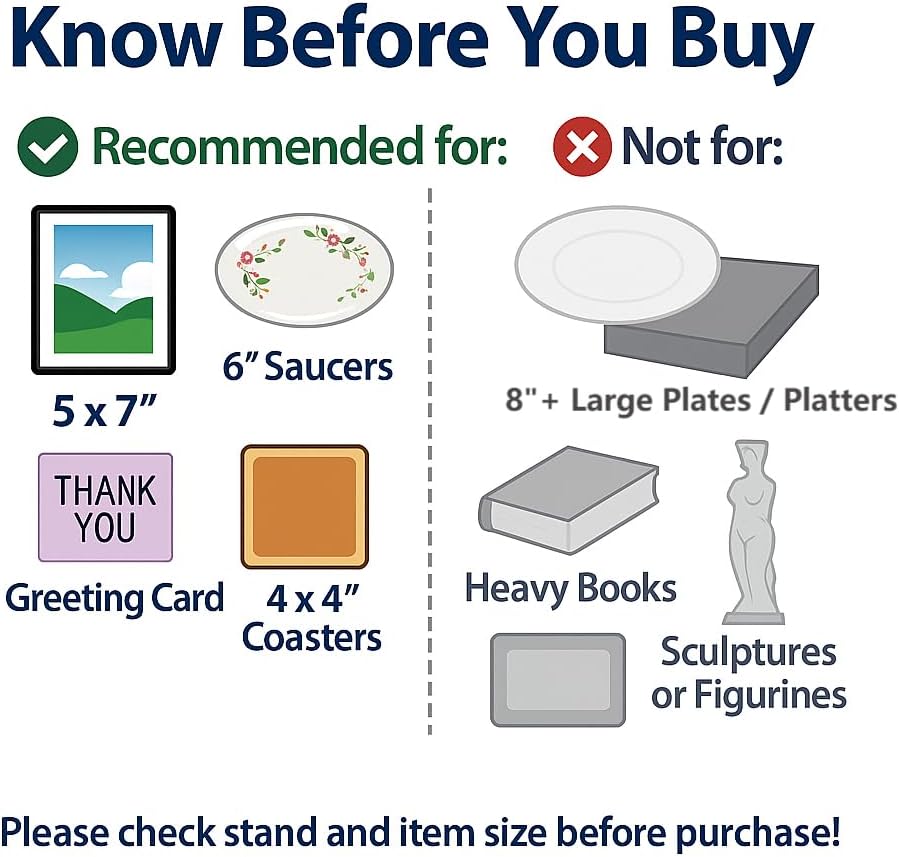 (4 pack)Iron Display Stand, Black Iron Easel Plate Display Photo Holder Stand, Displays Picture Frames, Decorative Plates, Tablets and Art 4 Inch