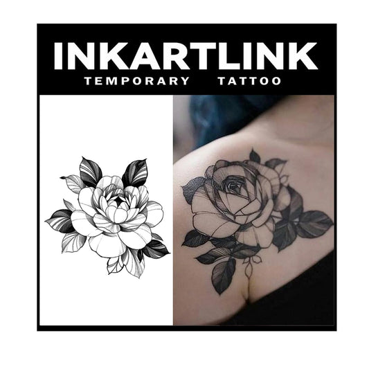 INKARTLINK Tattoo Tech, 2 Sheets Extra Large Semi Permanent Tattoo, Adult Art Design Temporary Tattoos, Lasts 1-2 Weeks, Waterproof, Realistic Look, No Adhesive, No Reflection (Butterfly and Dream)