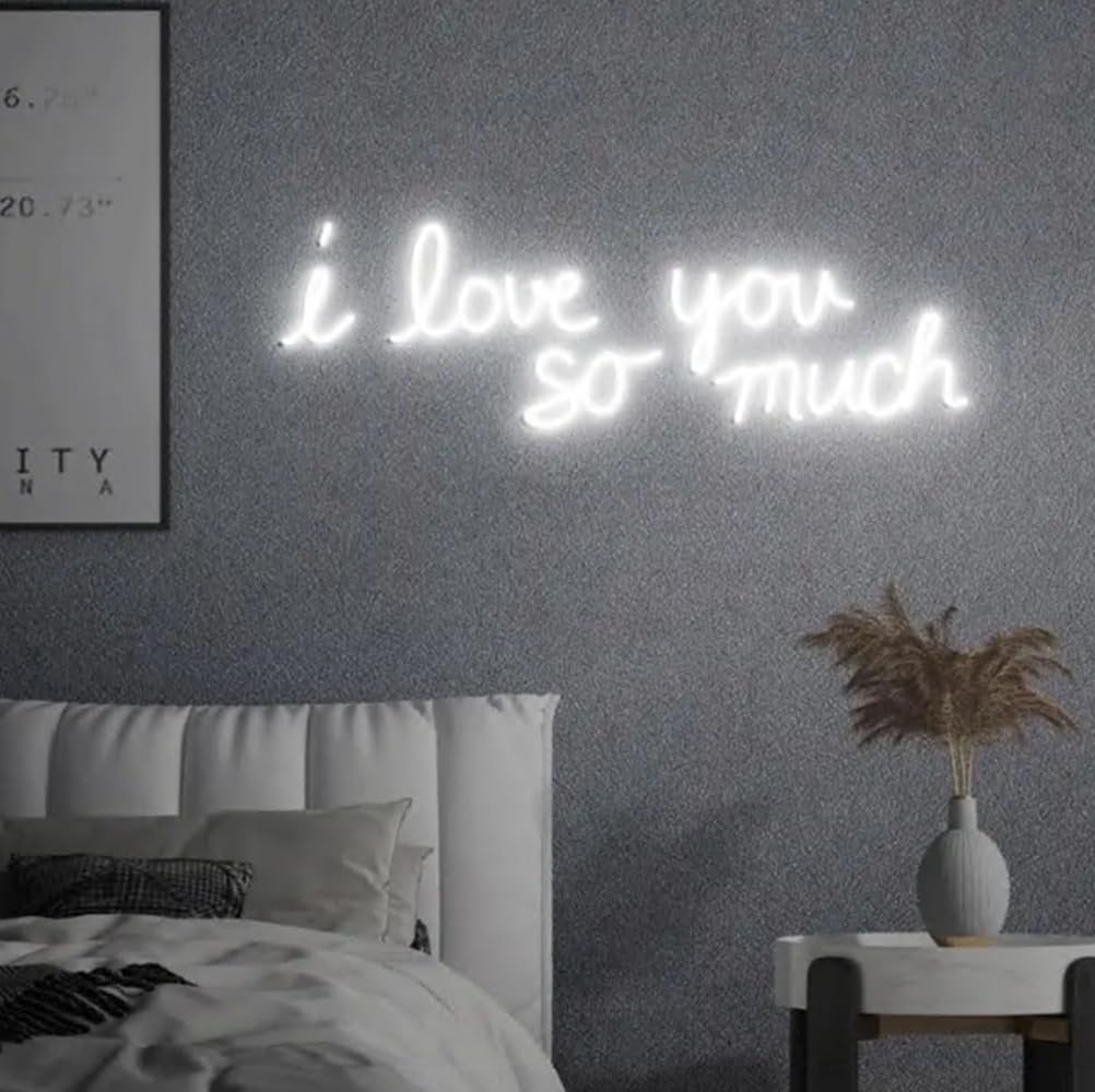 I love you so much Neon Sign, Wedding Backdrop Led Sign, Wedding Reception Size:H5 xW20inches