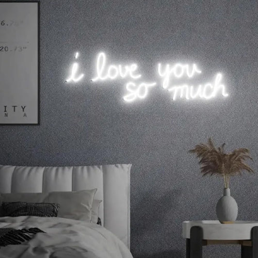 I love you so much Neon Sign, Wedding Backdrop Led Sign, Wedding Reception Size:H5 xW20inches