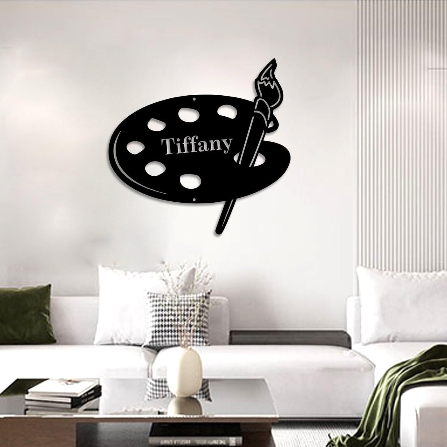 Personalized Artist Palette Metal Wall with LED Lights, Artist Palette Sign, Kids Room Decor,Painting Room Decoration, Living Room Decor