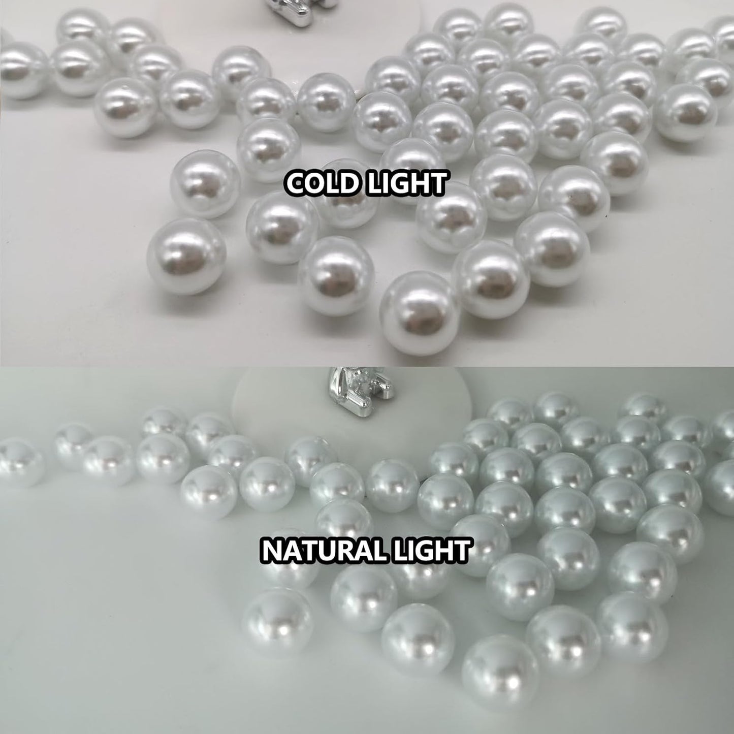 100PCS White Faux Pearls Beads for Centerpiece Vases, Vase Filler Faux Pearls, No Holes Filler Beads for Party Anniversary Birthday Wedding Table Decor, 14/20/30mm