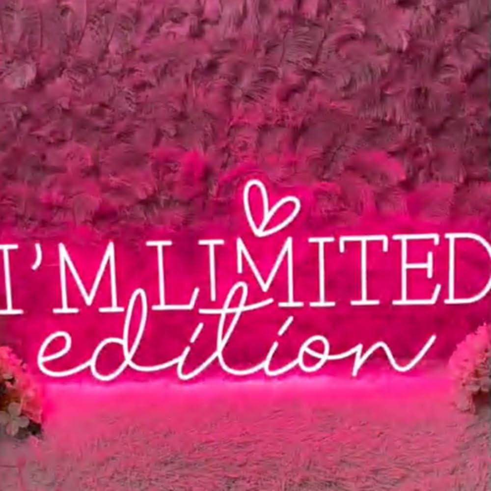 I'm Limited Edition LED Neon Sign,Custom Beauty Room Light Sign,Beauty Salon Neon Decor,Love Yourself Home Room Wall Decor,Gift for Opening USB Size:17inches