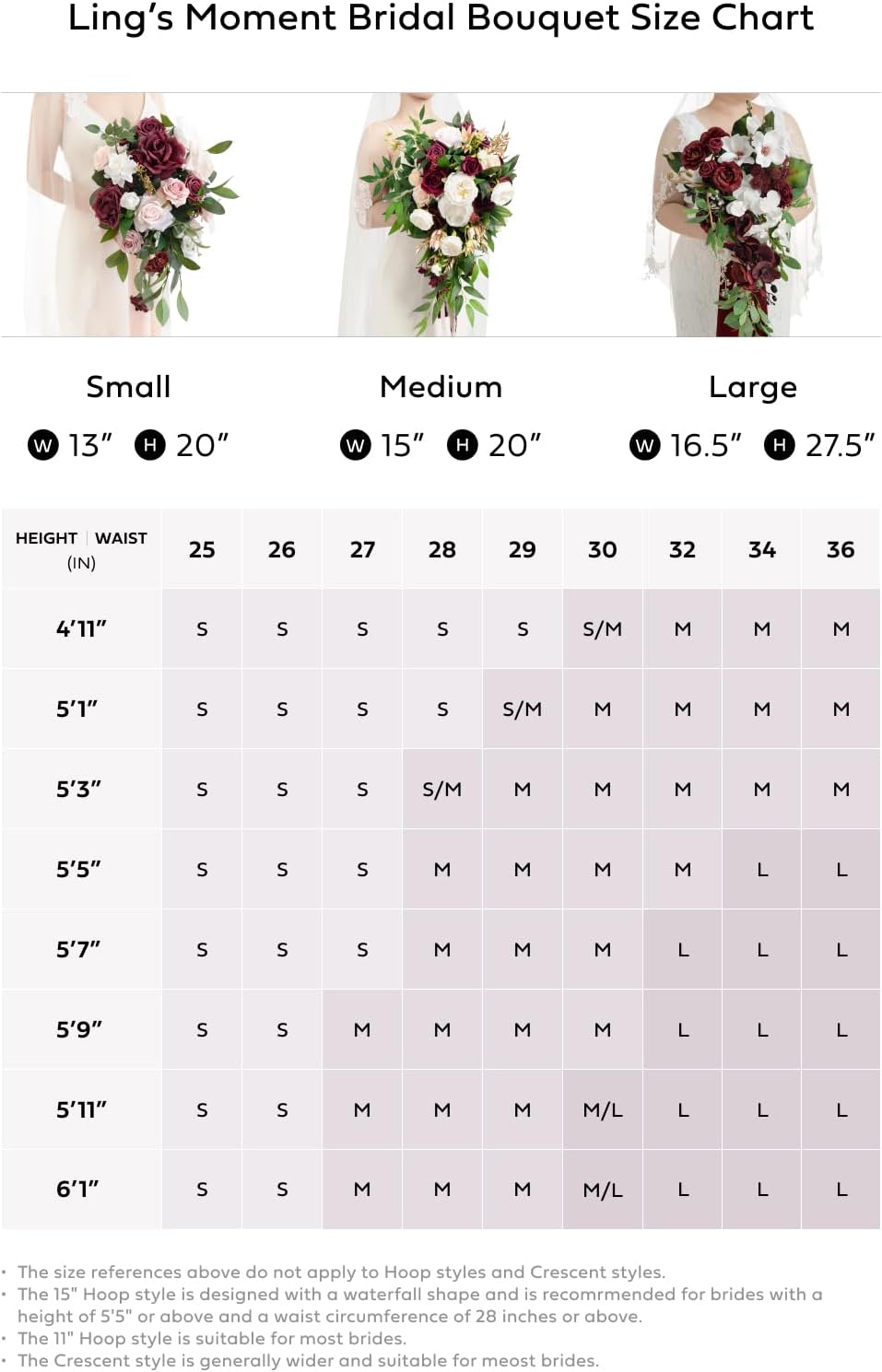 Ling's Moment Purple Bridal Bouquet Cascading, Lilac Wedding Bouquets for Bride, 13 Inch Lavender Bride Artificial Flowers Bouquets