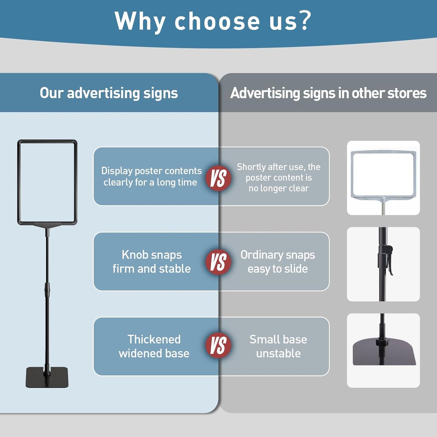 Sign Holder Stand,Sign Stand for Display,Adjustable Sign Holders For Table Top，Table Sign Holders 8.5 x 11