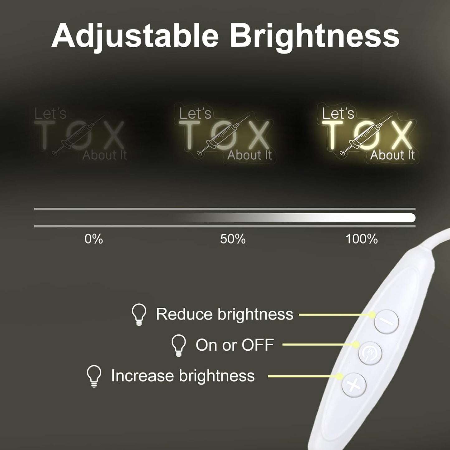 Let's Tox about it, Botox Business Sign, Injector Spa Studio Decor, Botox Art LED Light, Beauty Spa Sign, Medspa Decoration, 15.7"x9.4", Warm White