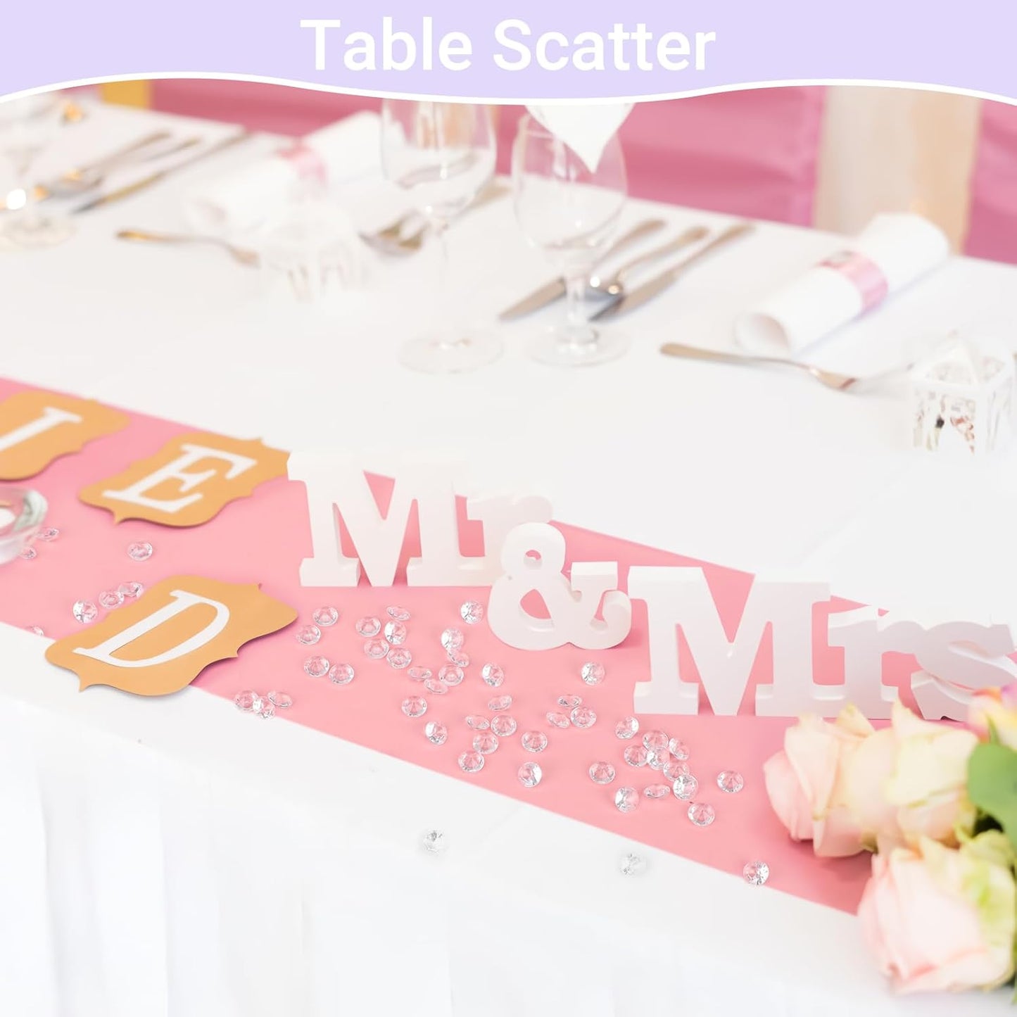 SUREAM 2000PCS Acrylic Ice Rocks - 10mm/0.39Inch, Clear Fake Diamonds for Wedding Party, Gems Treasure Crystal for Table Scatter, Crafts, Vase Filler, Photography Props, Home Decoration, No Holes