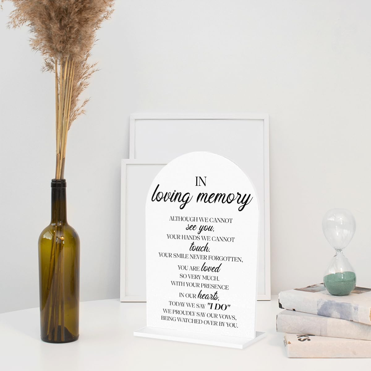 In Loving Memory Wedding Sign, In Memory Wedding Sign for Engagement Bridal Shower Decor fo Ceremony Reception Party, Weddings White Acrylic Sign