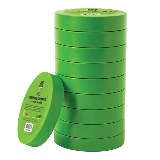 LAUCO DINOGREN High Performance Masking Tape for Car Paint, Heat & Water Resistant, Multi-Purpose Green (1 in (9 Rolls))