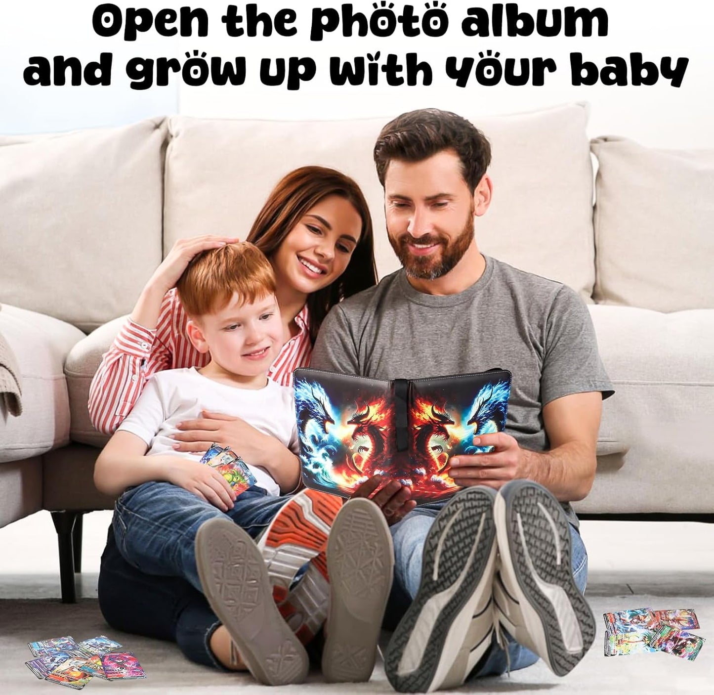 Premium Exo-Tec 4-Pocket Trading Card Binder - 400 Side Loading Pockets for TCG, Board Games & Collectibles - Durable Water-Resistant Card Album with Secure Zip Closure