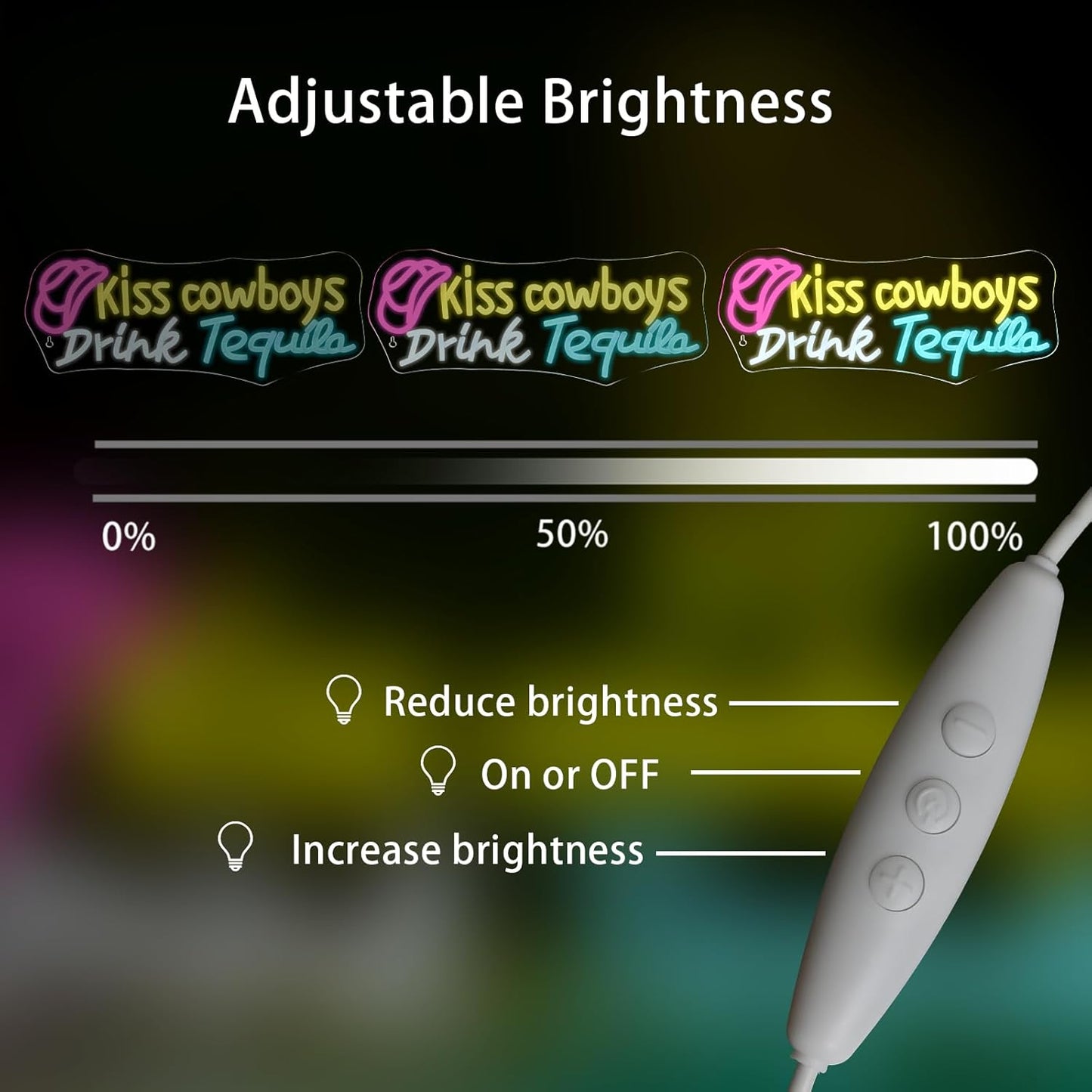 Kiss Cowboy Drink Tequila Neon Sign Bar Led Neon Light Save Water Drink Tequila Neon Signs For Wall Decor Home Beer Bar Club Man Cave Party Decorations Gifts