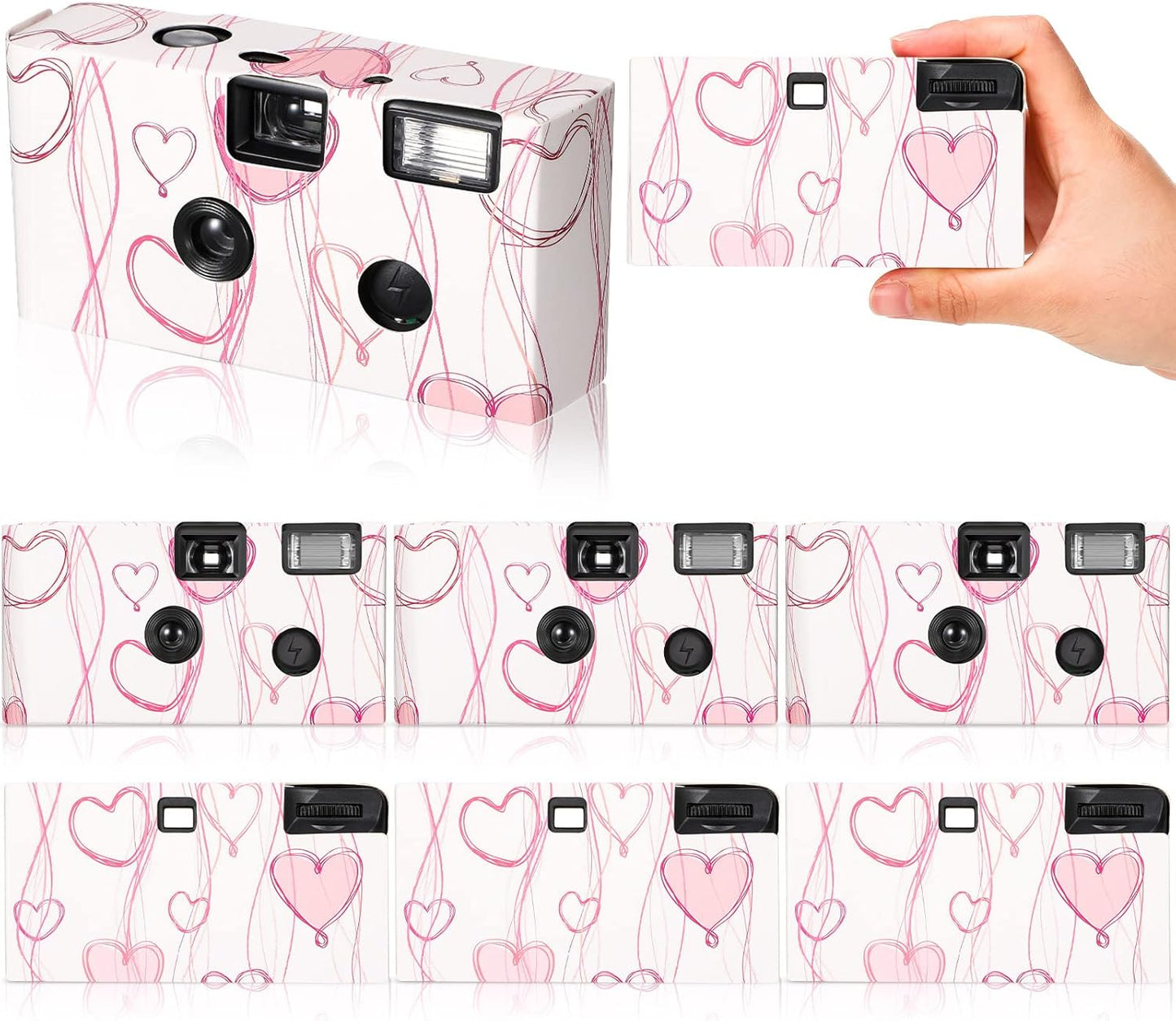 8 Pack Disposable Camera Bulk for Wedding 35mm Film Single Use Camera with Flash for Gathering Travel Anniversary Honeymoon Camp Party Supply
