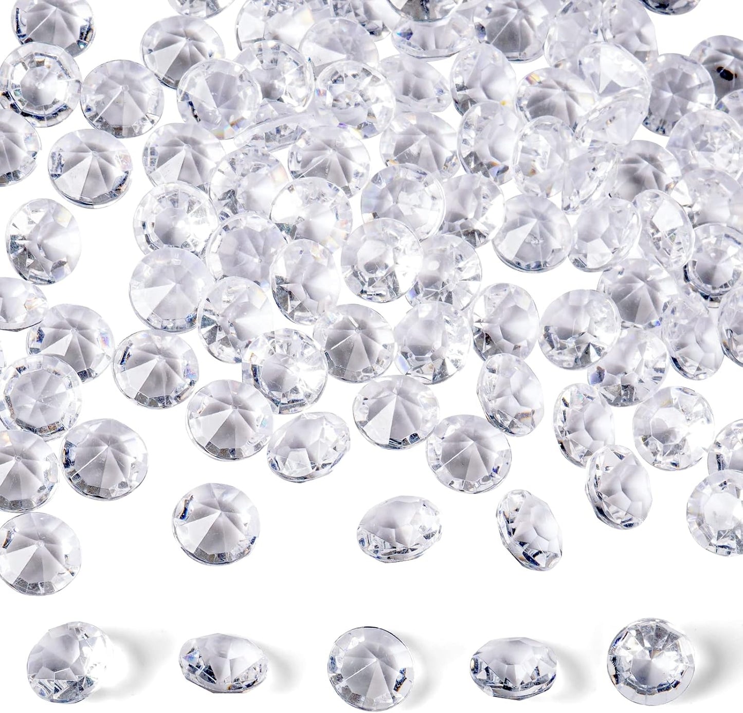 Acrylic Diamonds, 1000PCS 10mm Clear Crystals Gems Table Scatter Gemstones for Decoration Wedding Party Birthday Bridal Shower Vase Fillers