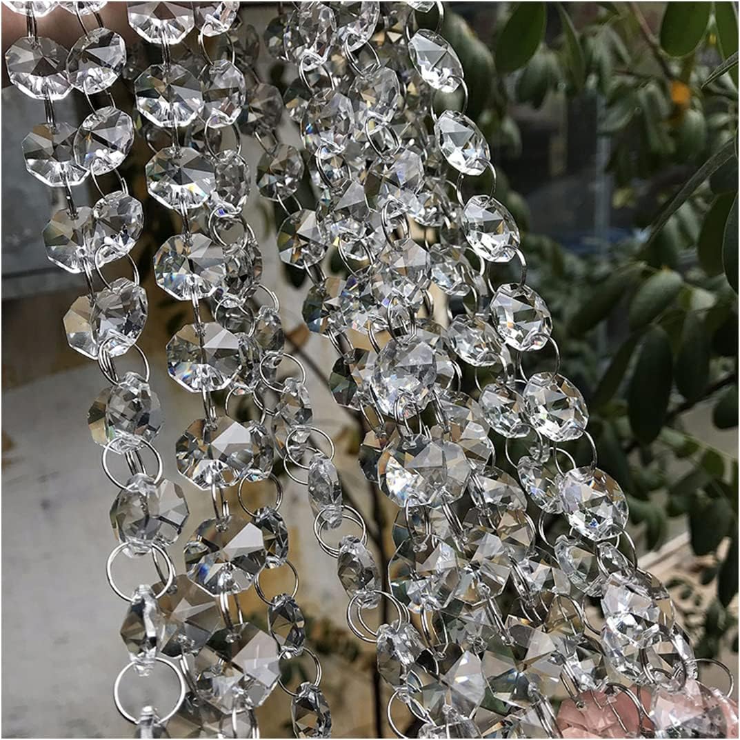 Crystal Clear Acrylic Bead Garland Chandelier Hanging Wedding Decoration 33 FT
