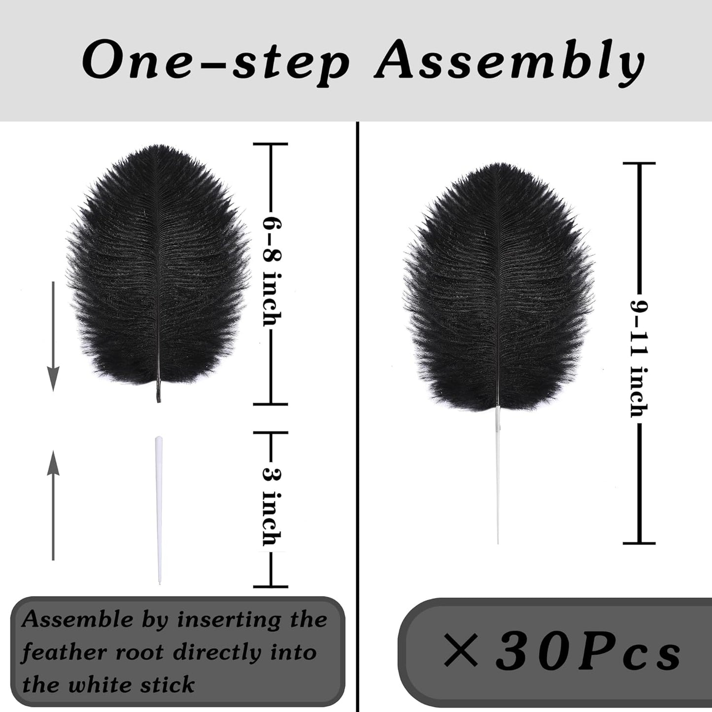 SOGUGOM Champagne Craft Ostrich Feathers - 30PCS 6-8 inch Small Ostrich Feathers Kit for Centerpieces, Kindergarten Crafts, Dream Catchers and DIY Projects(Champagne)