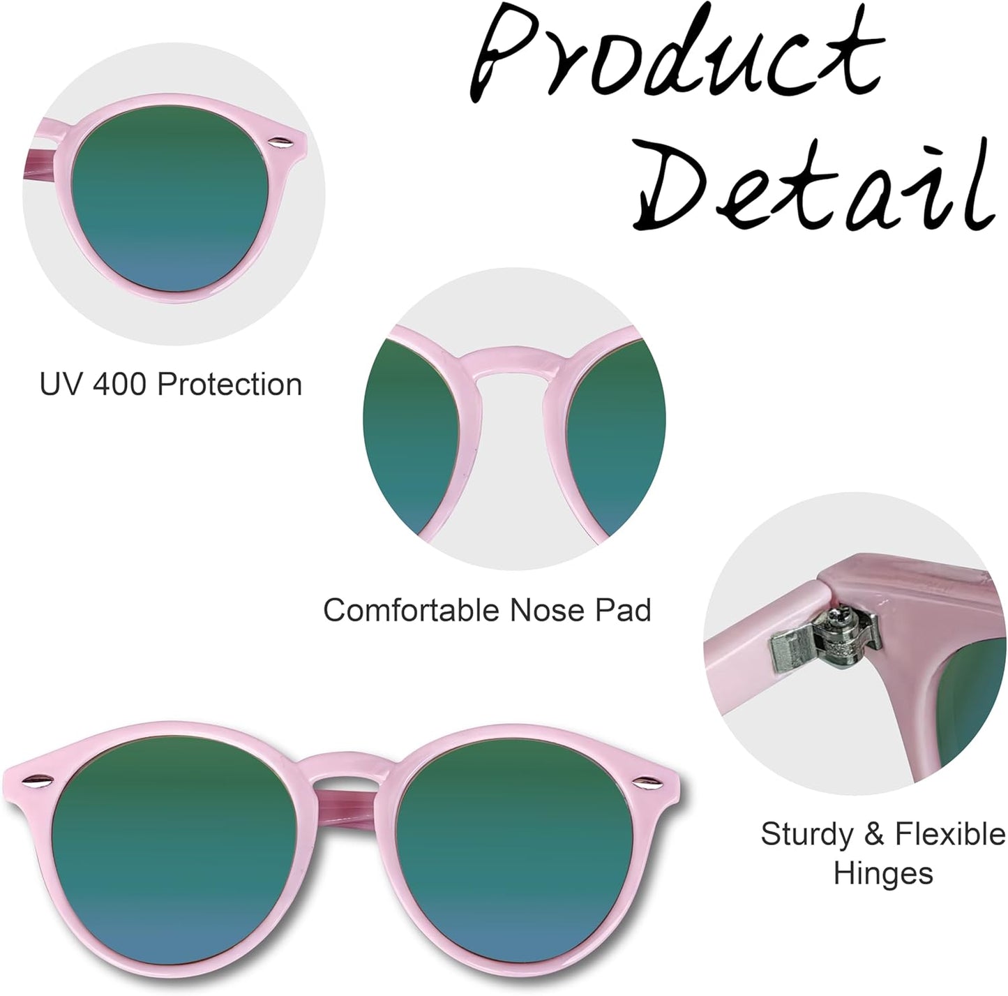 LADY&HOME Bachelorette Party Cat Eye Sunglasses - Bridesmaid & Bridal Shower Supplies, 10pcs Round Weddings Sunglasses