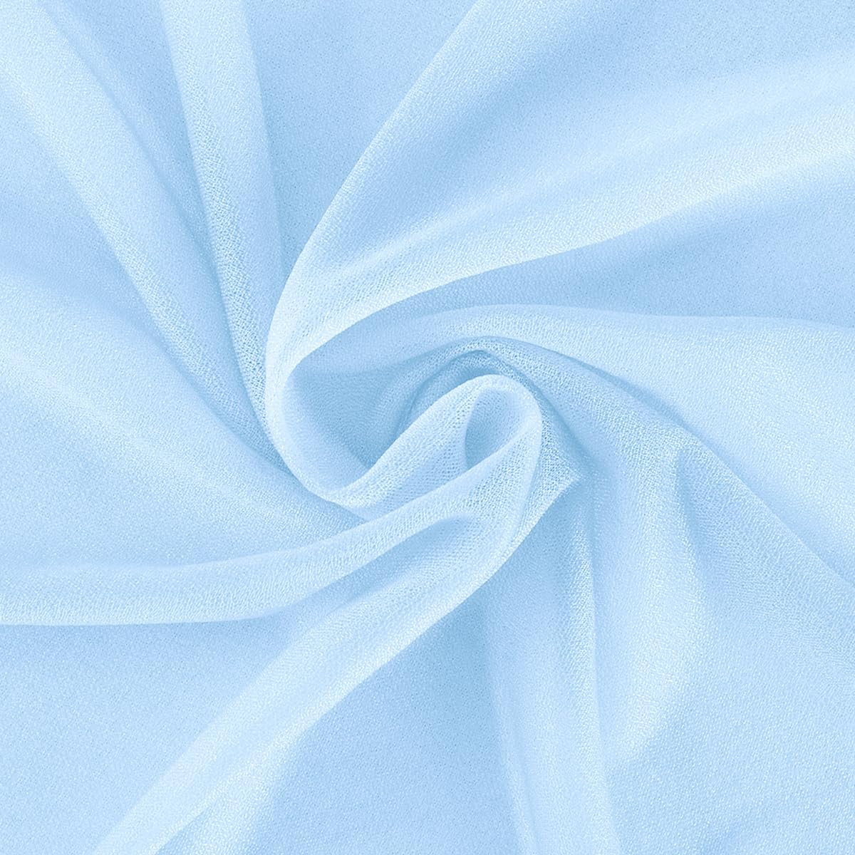 Light Blue Elegant Arch Draping Fabric 2 Panels Outdoor 29" × 20Ft Sheer Chiffon Curtain Drapes for Fall Wedding Ceremony Birthday Party Garden Brunch