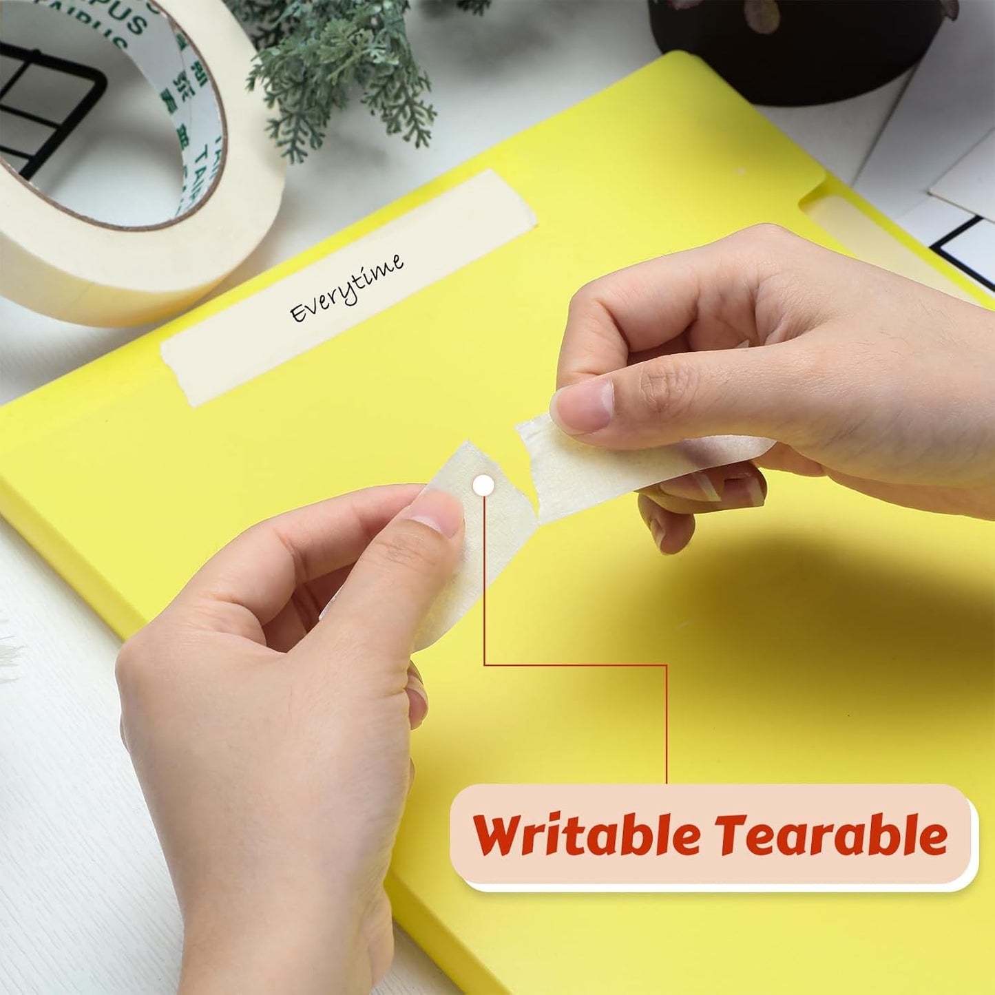 Masking Tape Bulk General Purpose Masking Painting Tape 55 Yards for Painting Home Office School Stationery Arts Crafts Basic Use, Easy Removal(45 Rolls,1 Inch)