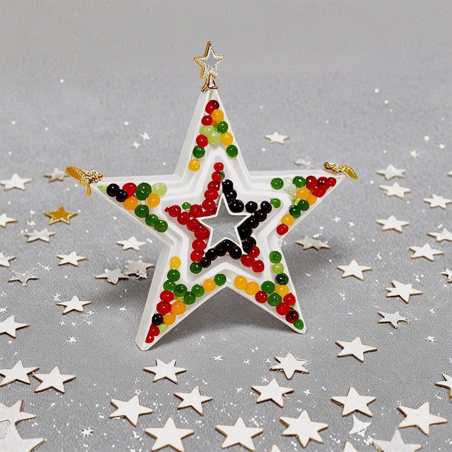 Silver Star Confetti - 60g (2.11OZ) Metallic Shine Stars Table Confetti for Weddings, Parties, New Year – Biodegradable Glitter Stars for Tables, Crafts, Photo Props, Holiday Decorations