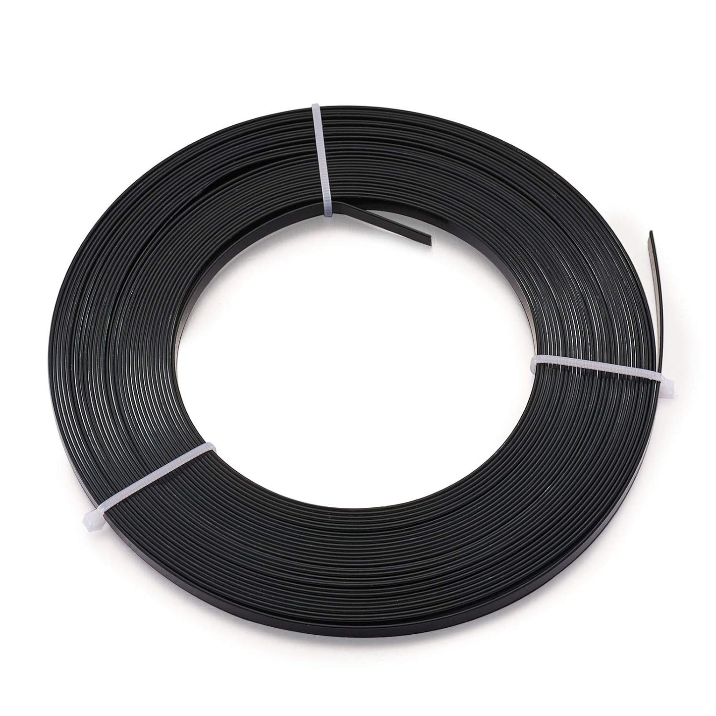 Fashewelry 32.8Ft 5mm Aluminum Flat Wire Black Bendable Metal Craft Wire Strip for Bezel Sculpting Armature Jewelry Making Gem Metal Wrap