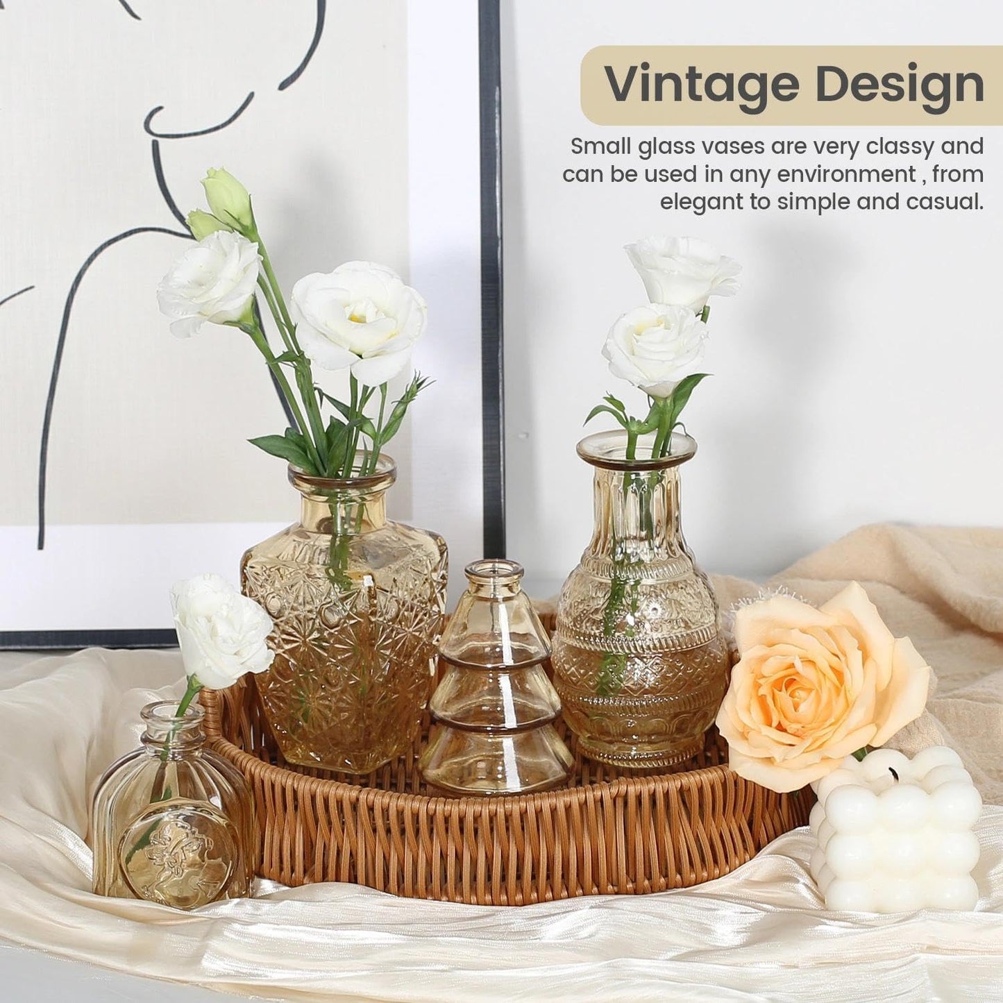 Mini Bud Vases As Wedding Centerpieces for Tables,Clear Bud Vases for Flowers,Small Flower Vases Suitable for Birthday Party,Anniversary,Wedding Reception,Baby Shower (Gold, 12PCS)