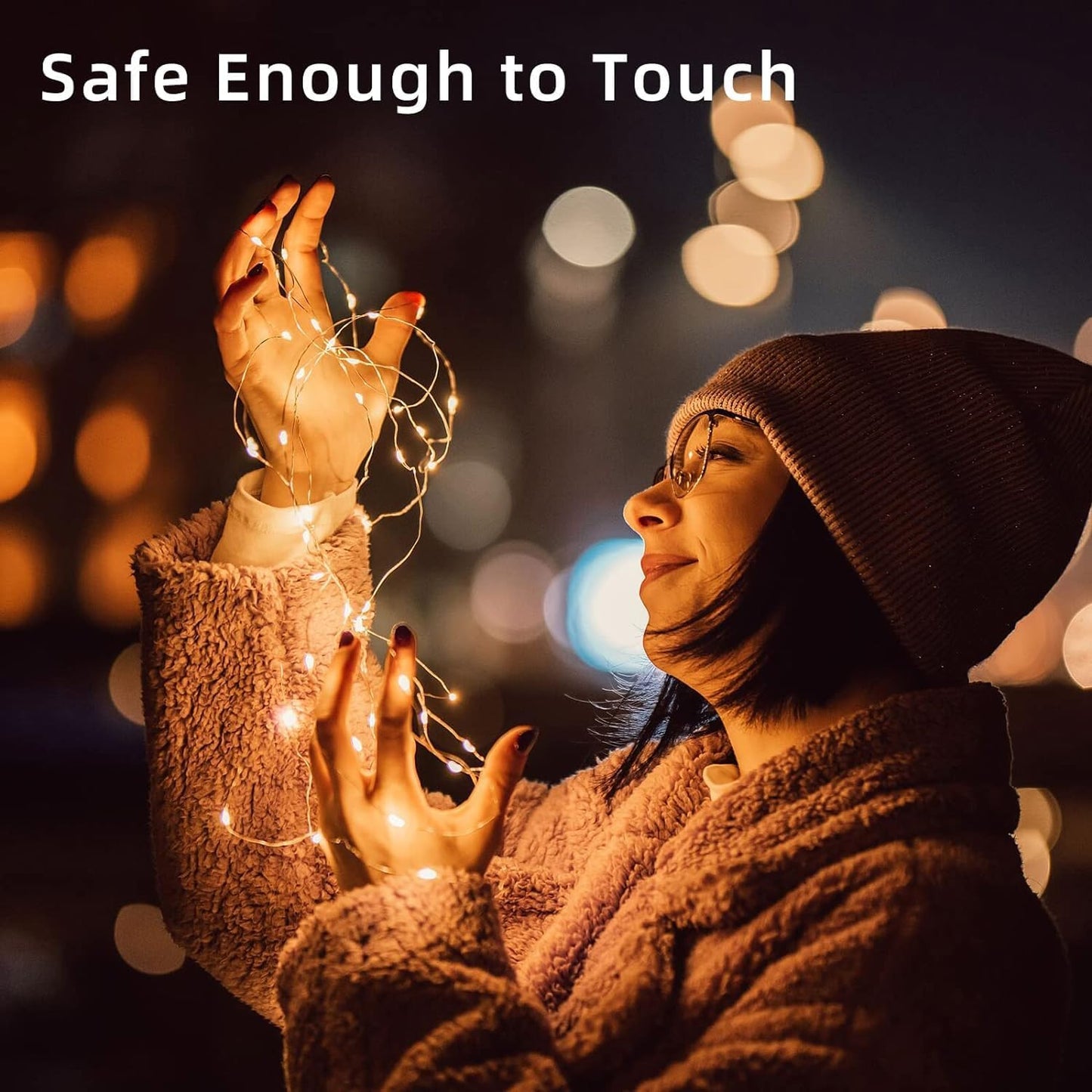 LAMPHOME 6 Pack Fairy Lights Battery Operated String Lights 6.6ft 20 Led Mason Jar Lights Waterproof Silver Wire Light Fireflies DIY Party Wedding Christmas Decoration(6 Pack,Warm White)