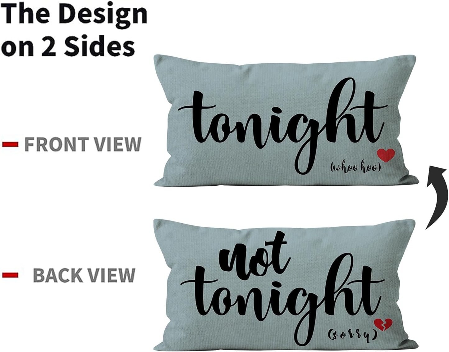 Mancheng-zi Bridal Gift,12x20 Pillow Cover,Bridal Shower Gifts,Funny Couples Reversible Linen Pillow Cover, Bachelorette Party Gifts,Bridal Gifts for Bride,Wedding Gifts for Bride(Light Blue)