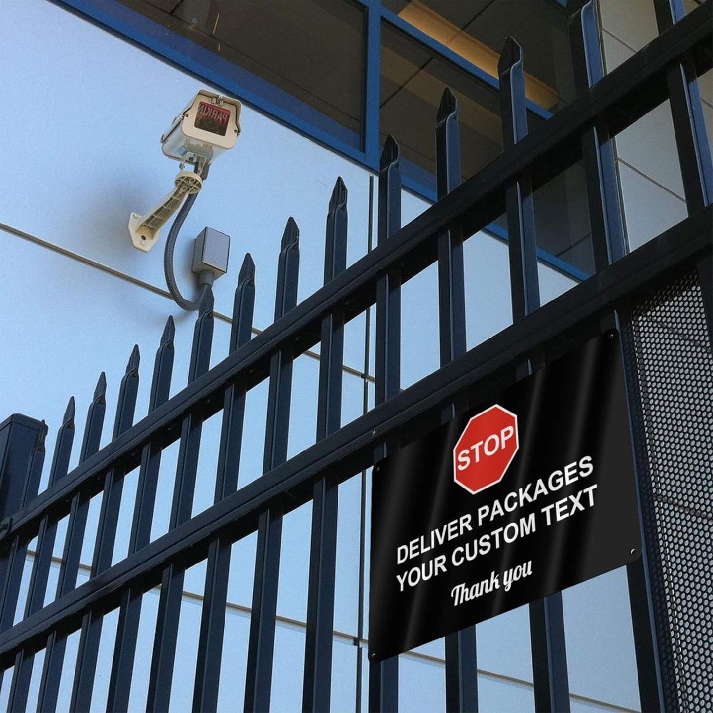 Custom Package Delivery Signs Outdoor - 12 x 8 Personalized Aluminum Rust-Proof Metal Signs Warning Caution Safety Stop Signs for Home Business (STOP SIGNS)