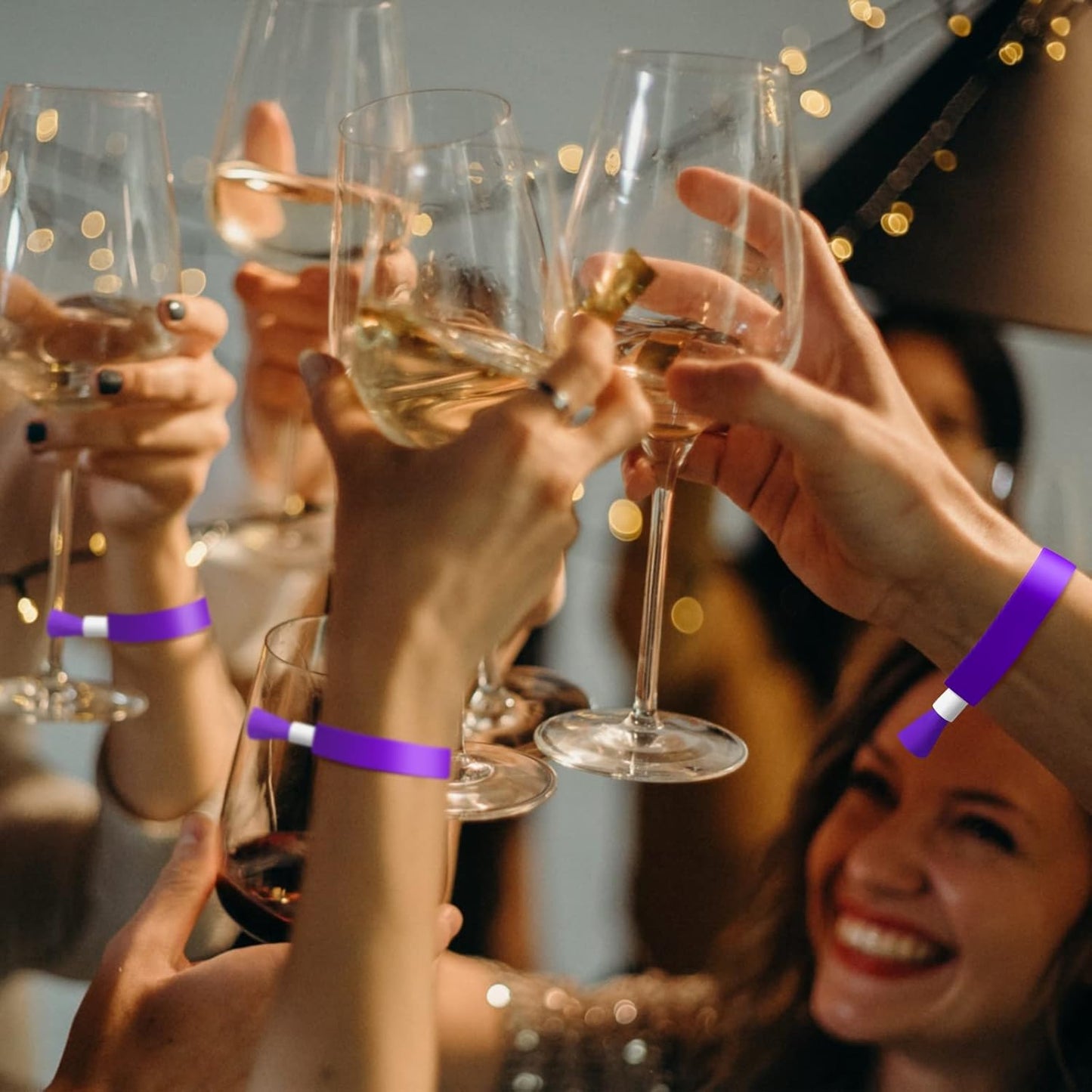 Green-Power America 100 Pcs Cloth Event Wristbands, Event Wristbands, Colored Wrist Bands for Events, for Lightweight Concert Wrist Strap for Activities, Party Bracelets for Events (Color : Purple)