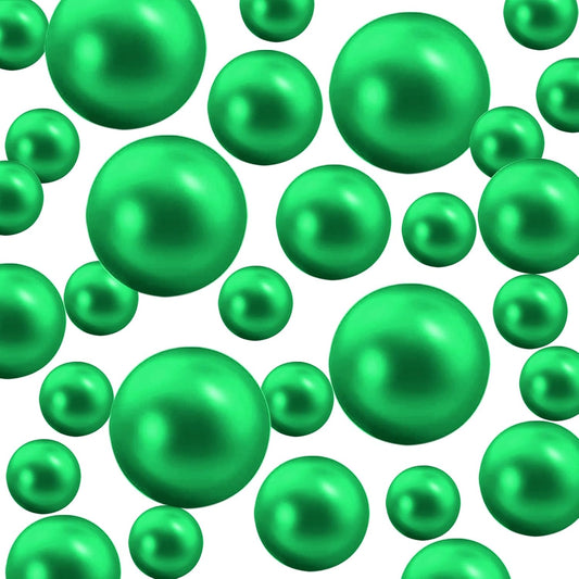 300Pcs Vase Filler Green No Hole Faux Pearl Beads for Vase Filling Decorations, Candle Centerpieces, Wedding Centerpieces, Home Party Decor (8/14/20mm)