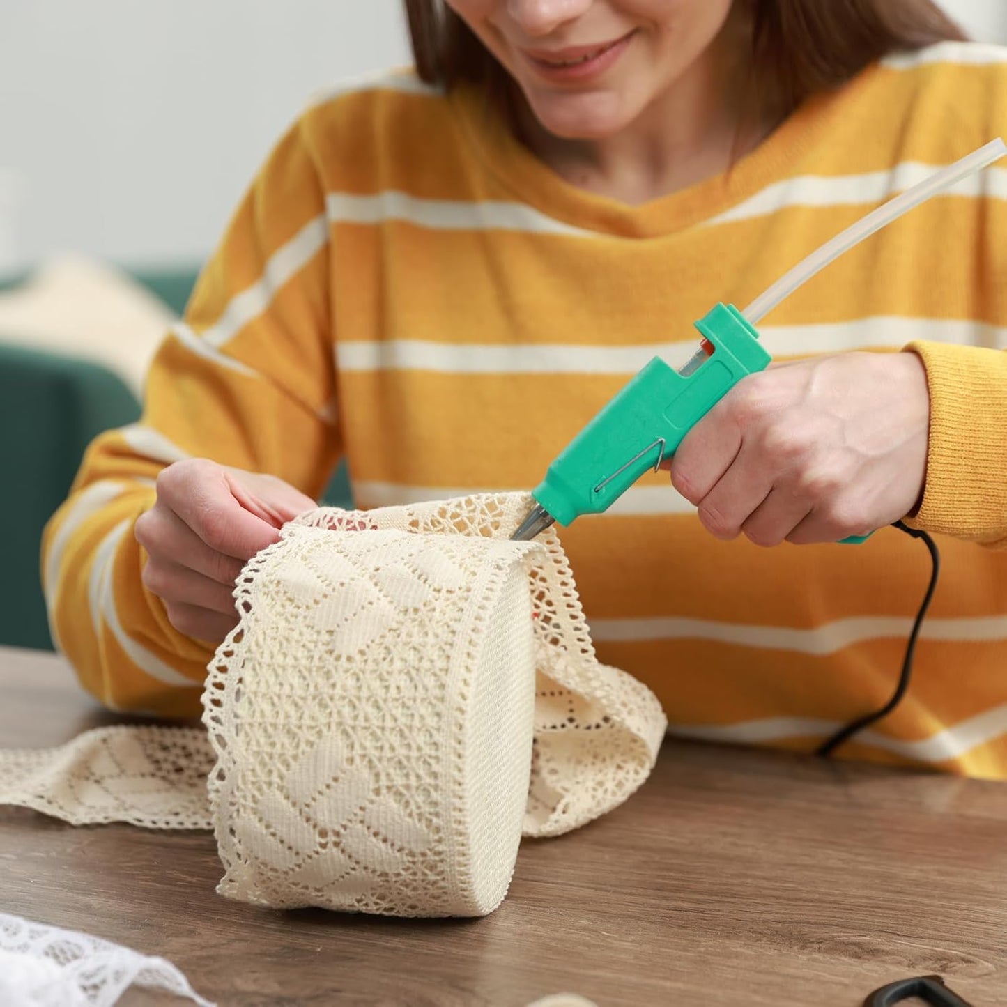 HARFINGTON 10pcs Hot Glue Sticks 0.28" Dia x 3.94" Long EVA Mini Hot Melt Adhesive Glue Stick for Hot Melt Gun Wood Plastic Glass Flowers Fabrics Foam, Orange