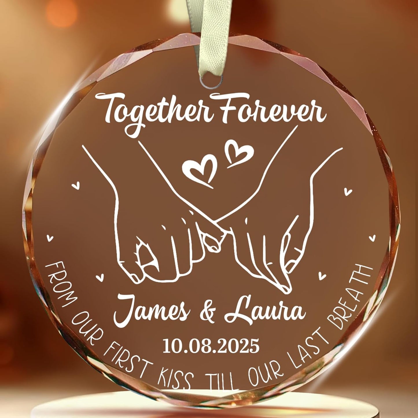 Personalized The Year We Became Mr & Mrs Christmas Ornament - Wedding Gifts For Newlywed Couple, Bride And Groom - Custom Engagement Ornament With Photo, Names, Year