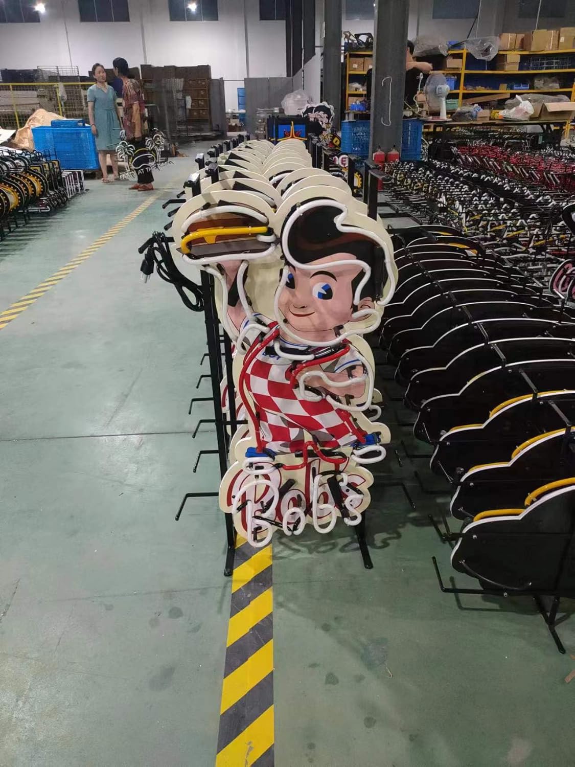 Neon Signs for Wall Decor Compatible For Bob's Big Boy Restaurant Burger Sign Light Lamp With Hd Vivid Printing Tech Artwork Absbvvvd Neon Glass Tubing